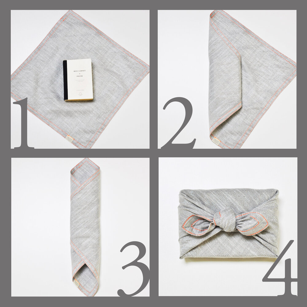 Rapt fabric gift wrap neutral starter set — rapt giftwrap