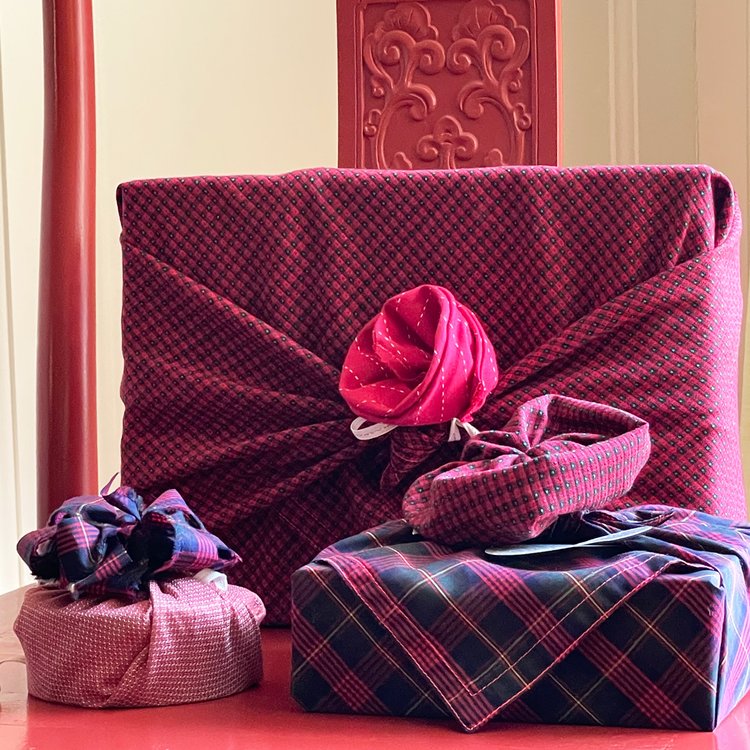 Rapt fabric gift wrap neutral starter set — rapt giftwrap