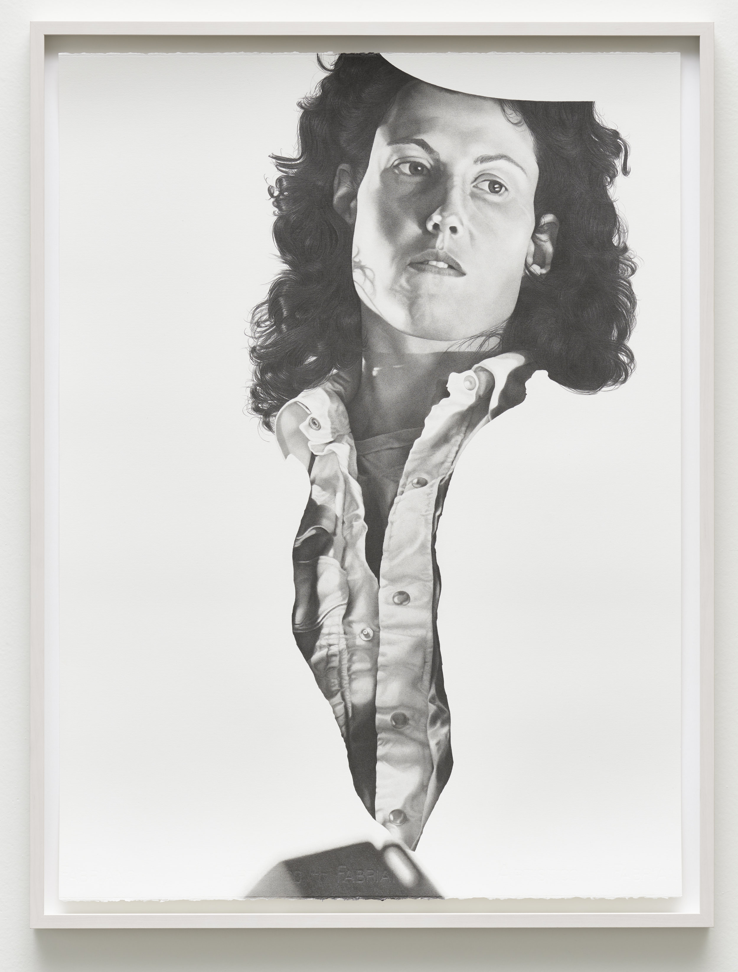  “post-human (Ellen Ripley)” graphite on paper, 56 x 76 cm, 2017. 