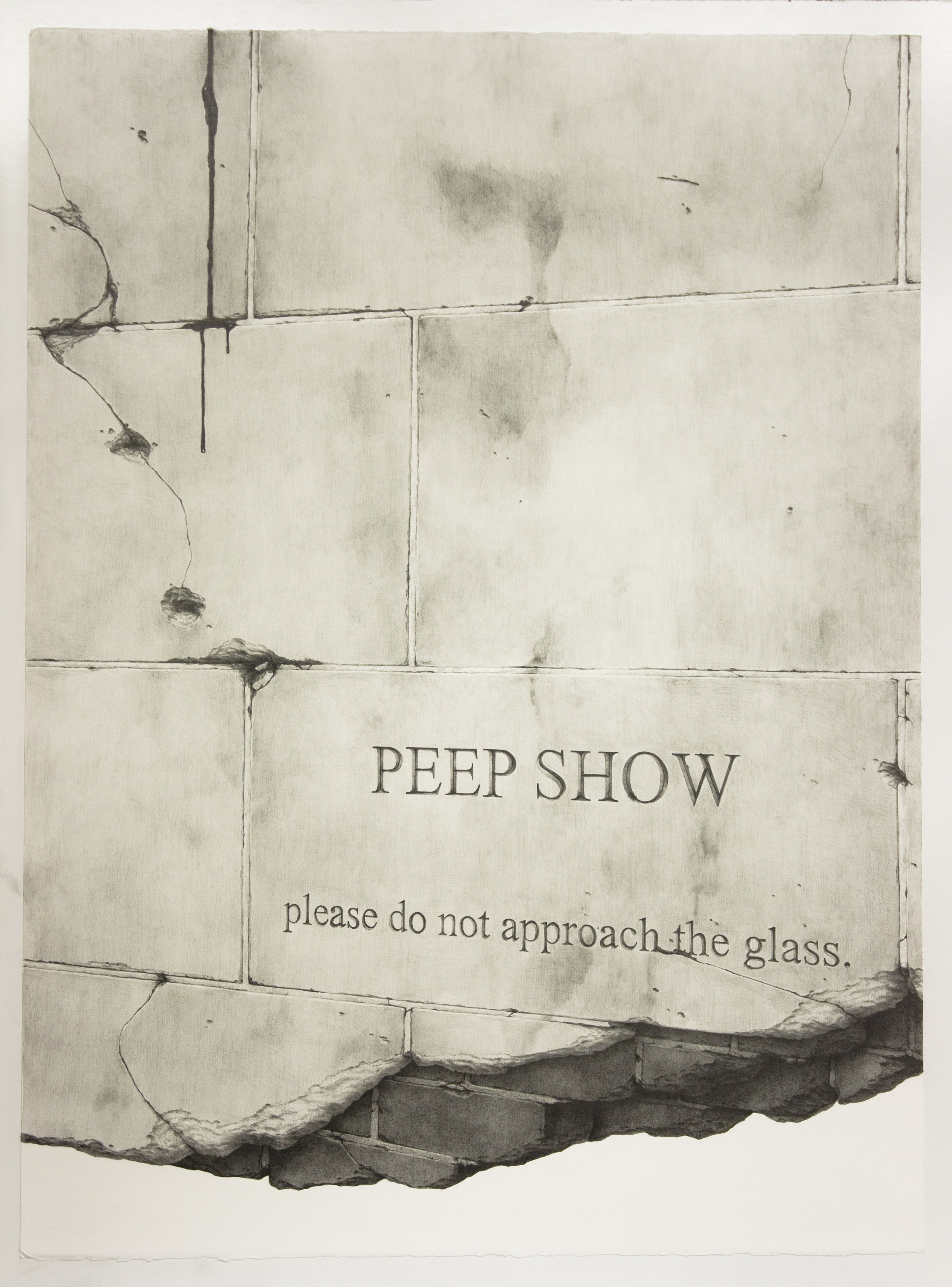  “post-human (prudence)”, graphite on paper, 56 x 76 cm, 2012. 