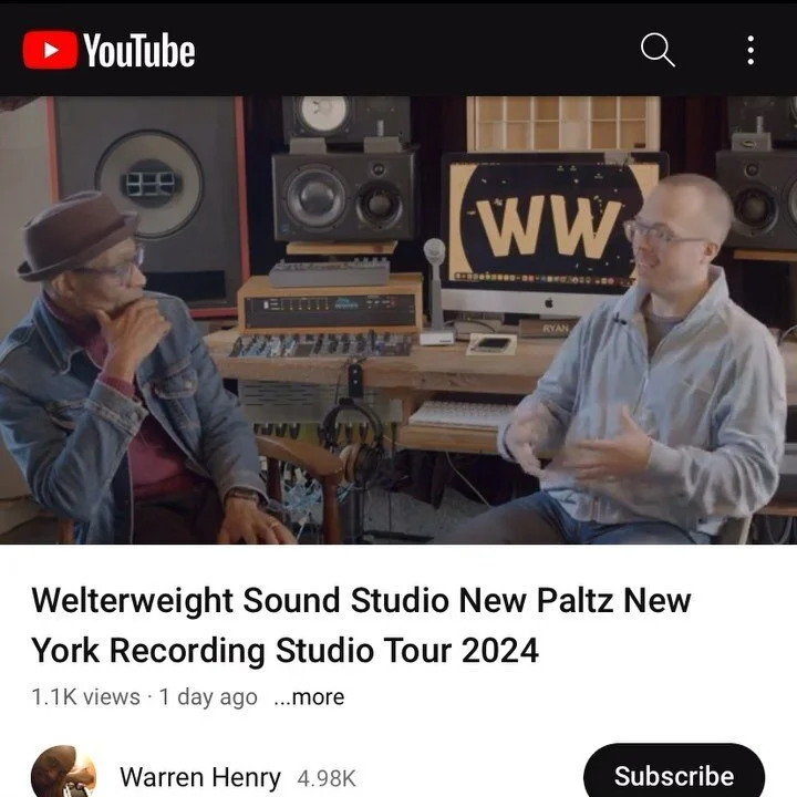 Ever wanted to hear me talk about my gear for an hour? Now&rsquo;s your shot! Had the pleasure to sit down with my new friend @warren_a_henry for his great YouTube channel &ldquo;Rhythm Studio&rdquo; to do a tour of Welterweight. We go down the racks