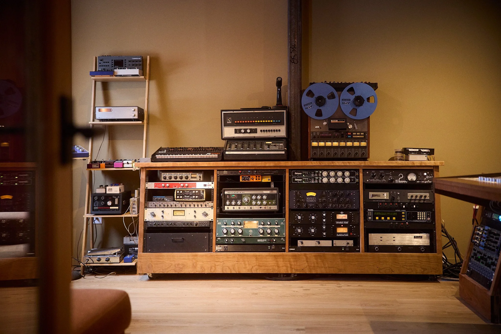 Gear racks in Studio A