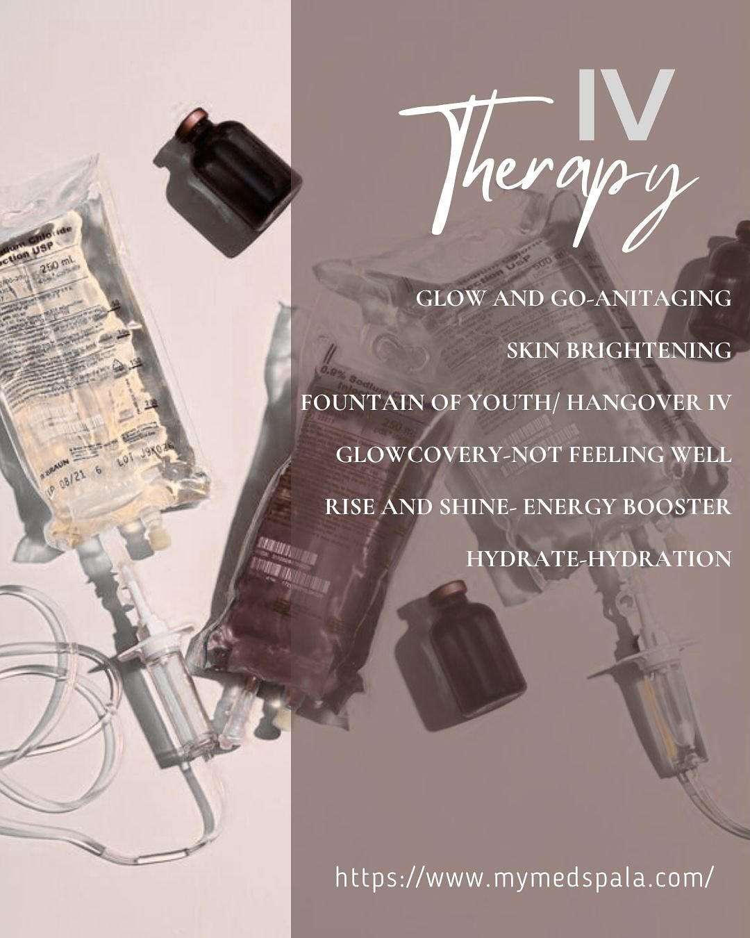 Feel tired, dehydrated, or just not your best?
IV therapy is your quick fix for glowing skin, boosted energy, and total body hydration. One drip, and you&rsquo;re back to feeling like you again. Call us and schedule your appointment. (310) 281-0155