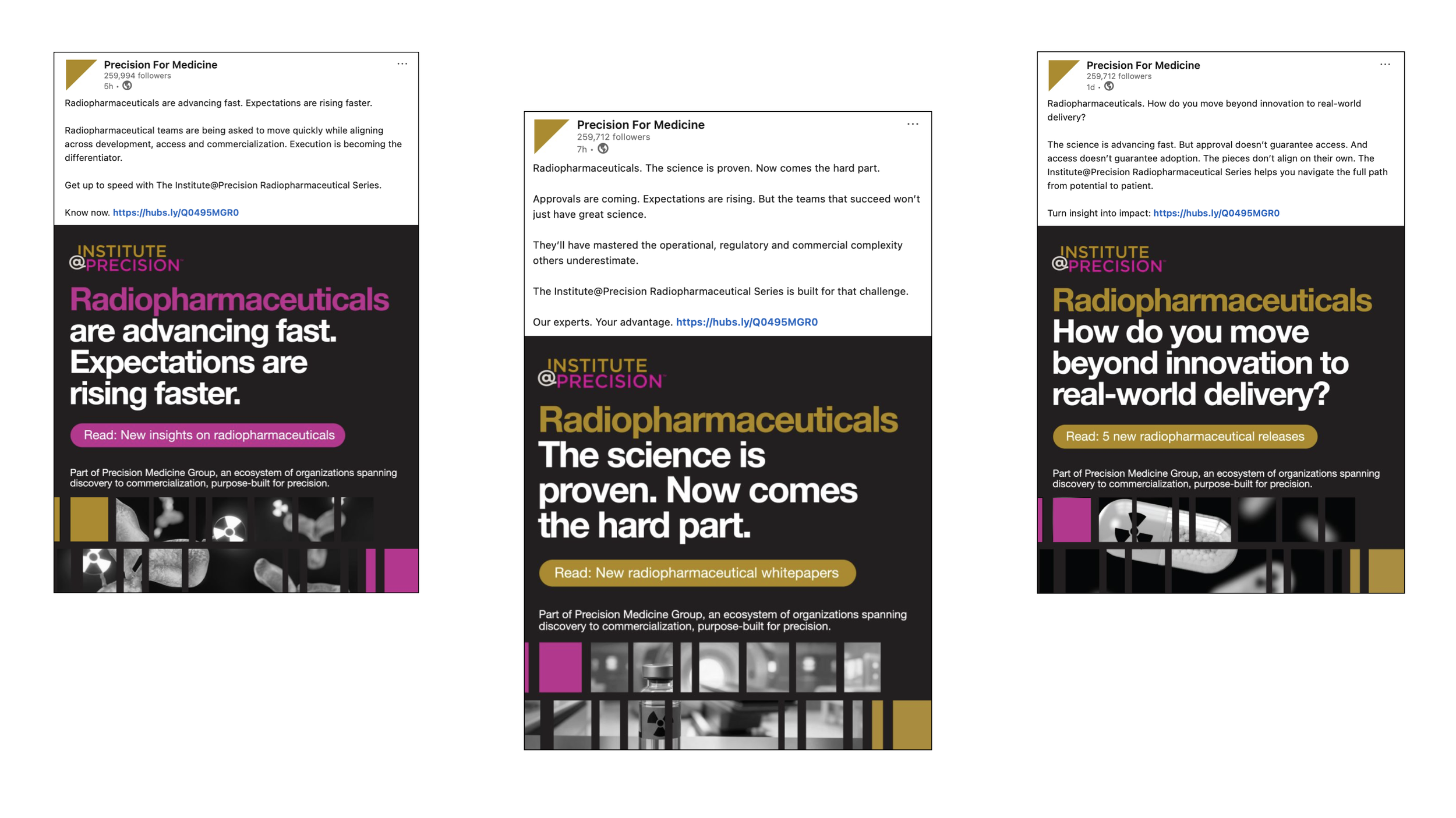 Precision for Medicine: Radiopharmaceutical campaign