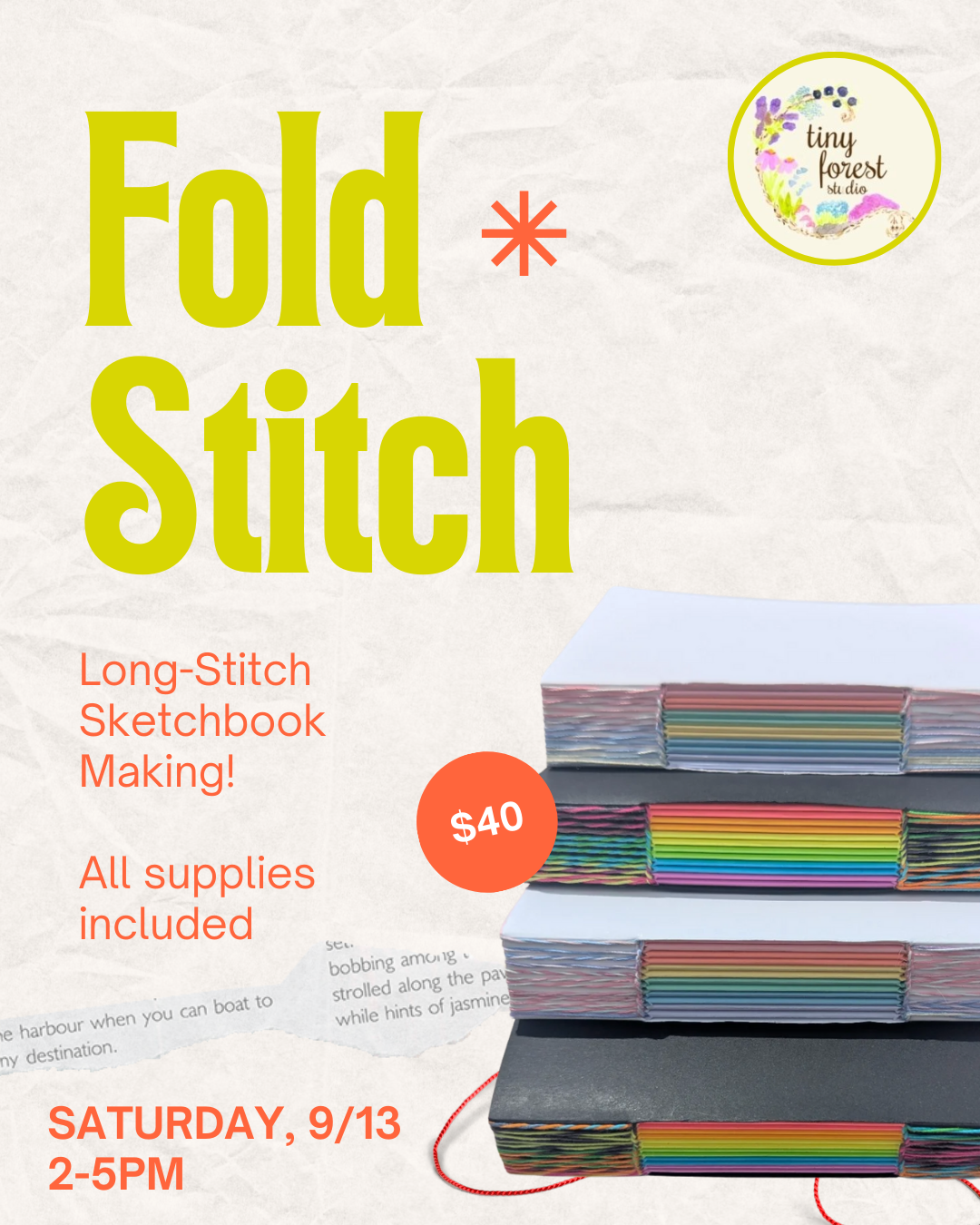 Long Stitch Sketchbook Making