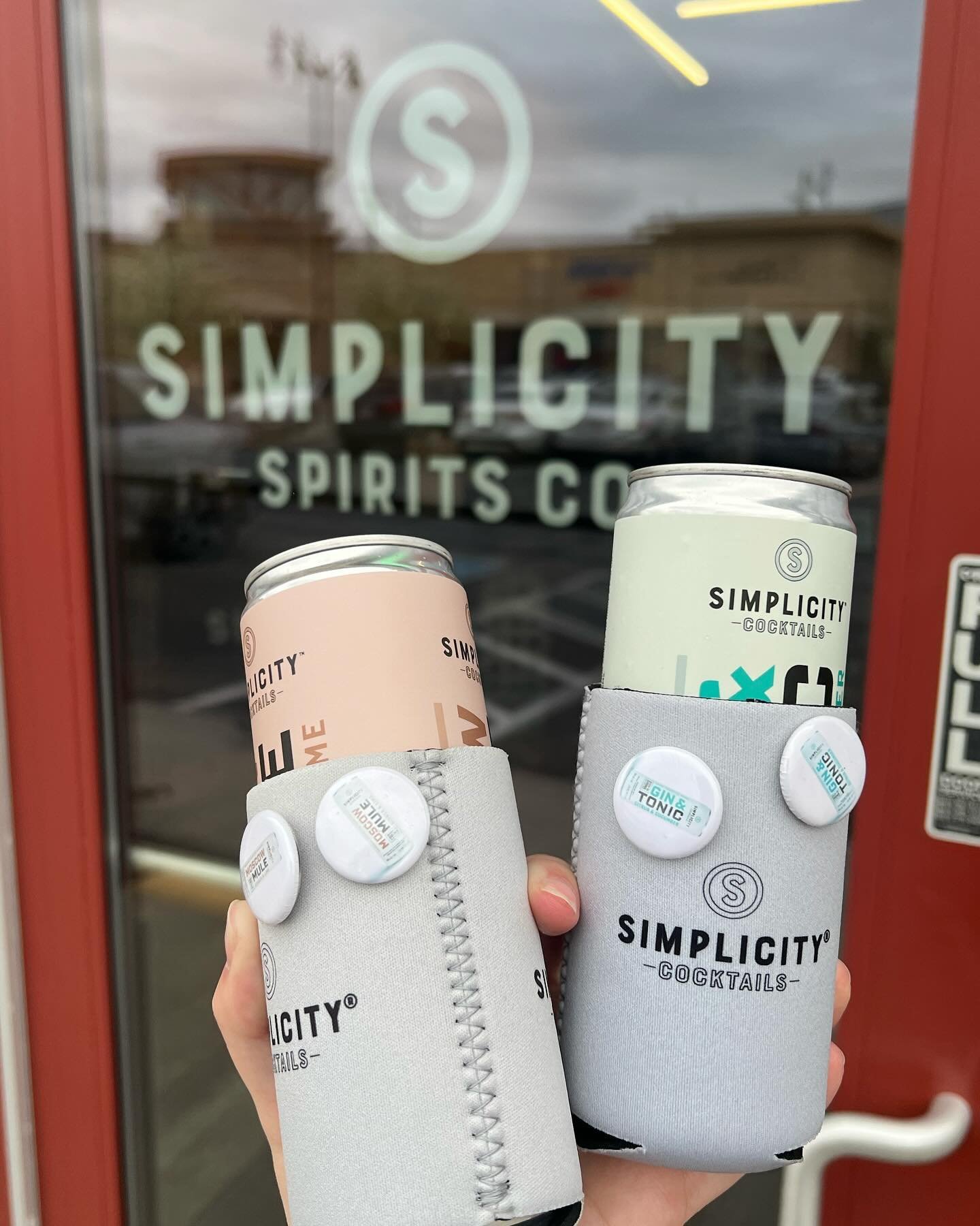 A koozie is the coziest way to enjoy a Simplicity canned cocktail! Grab some for yourself at the microlab 🫂