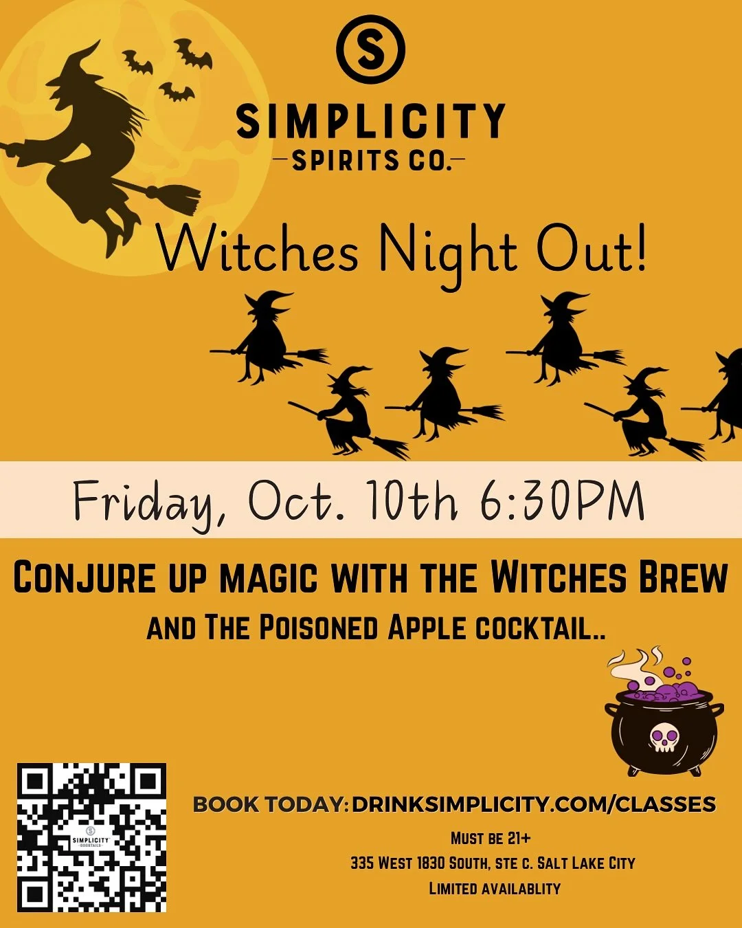 October cocktail classes are on the calendar! Sign up at drinksimplicity.com/classes 🎃