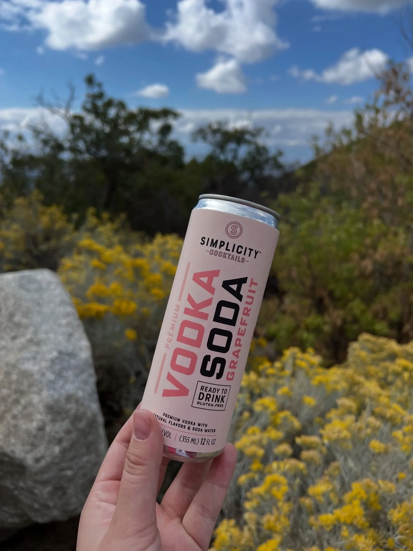 Enjoy the fall mountain views to the fullest with a canned cocktail from Simplicity! 🏔️🍁