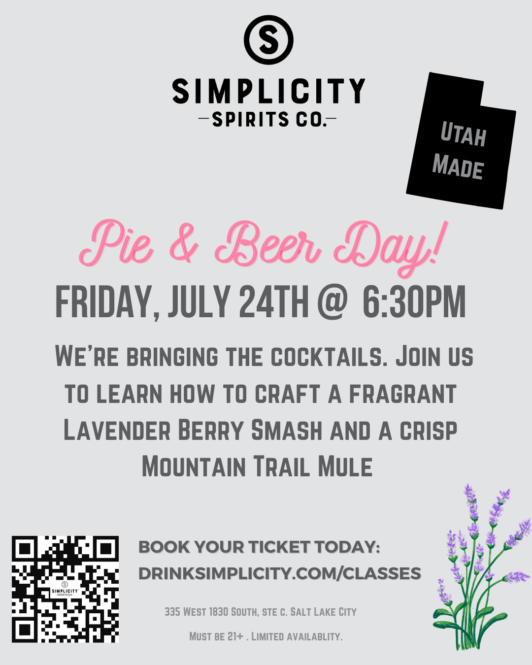 Pie and Beer Day! We're bringing the cocktails. 