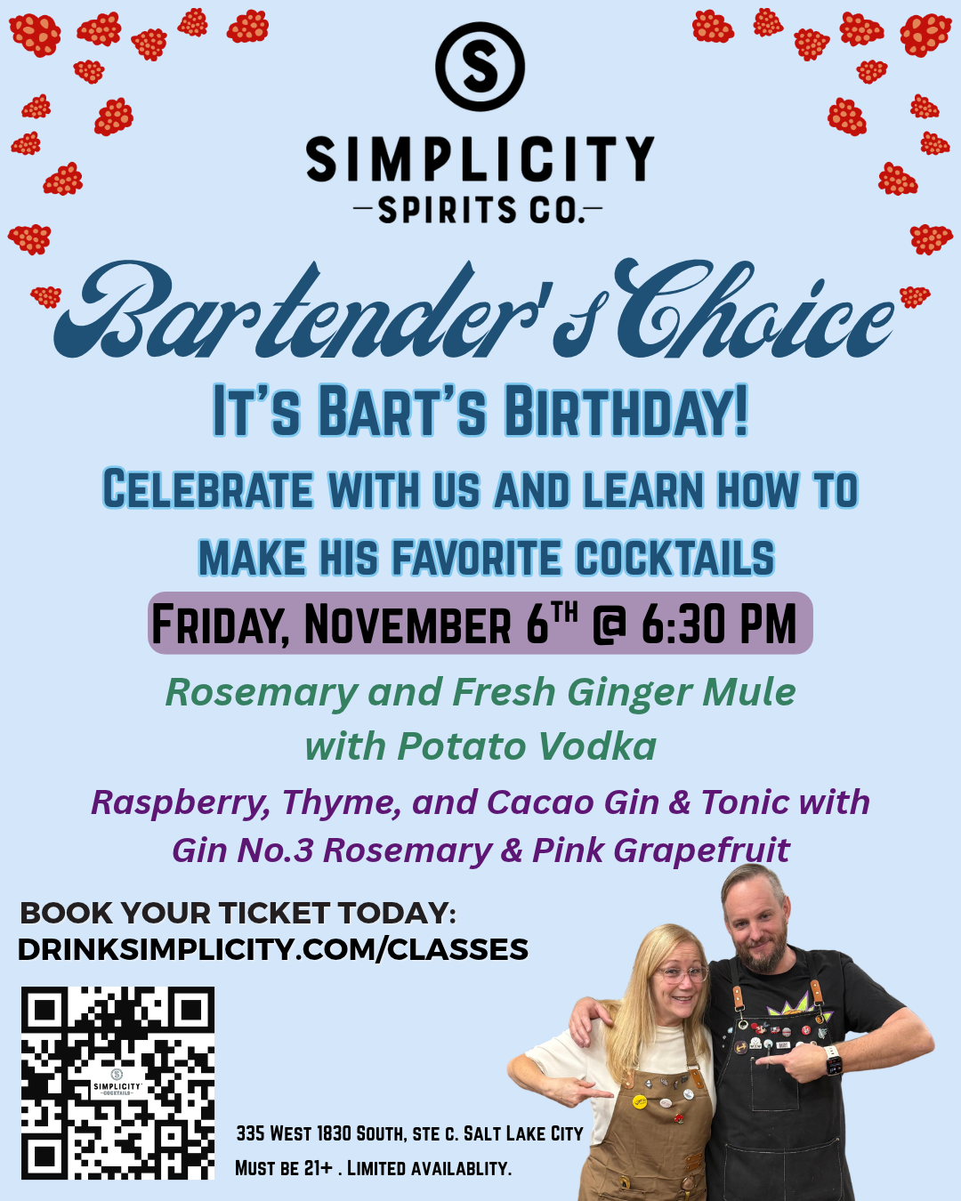 Bartender's Choice: Bart's Birthday Class