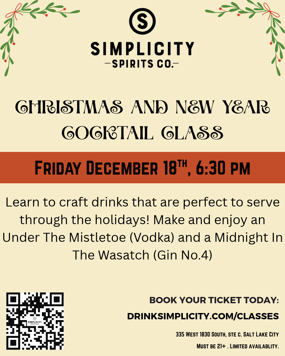 Christmas and New Year Cocktail Class
