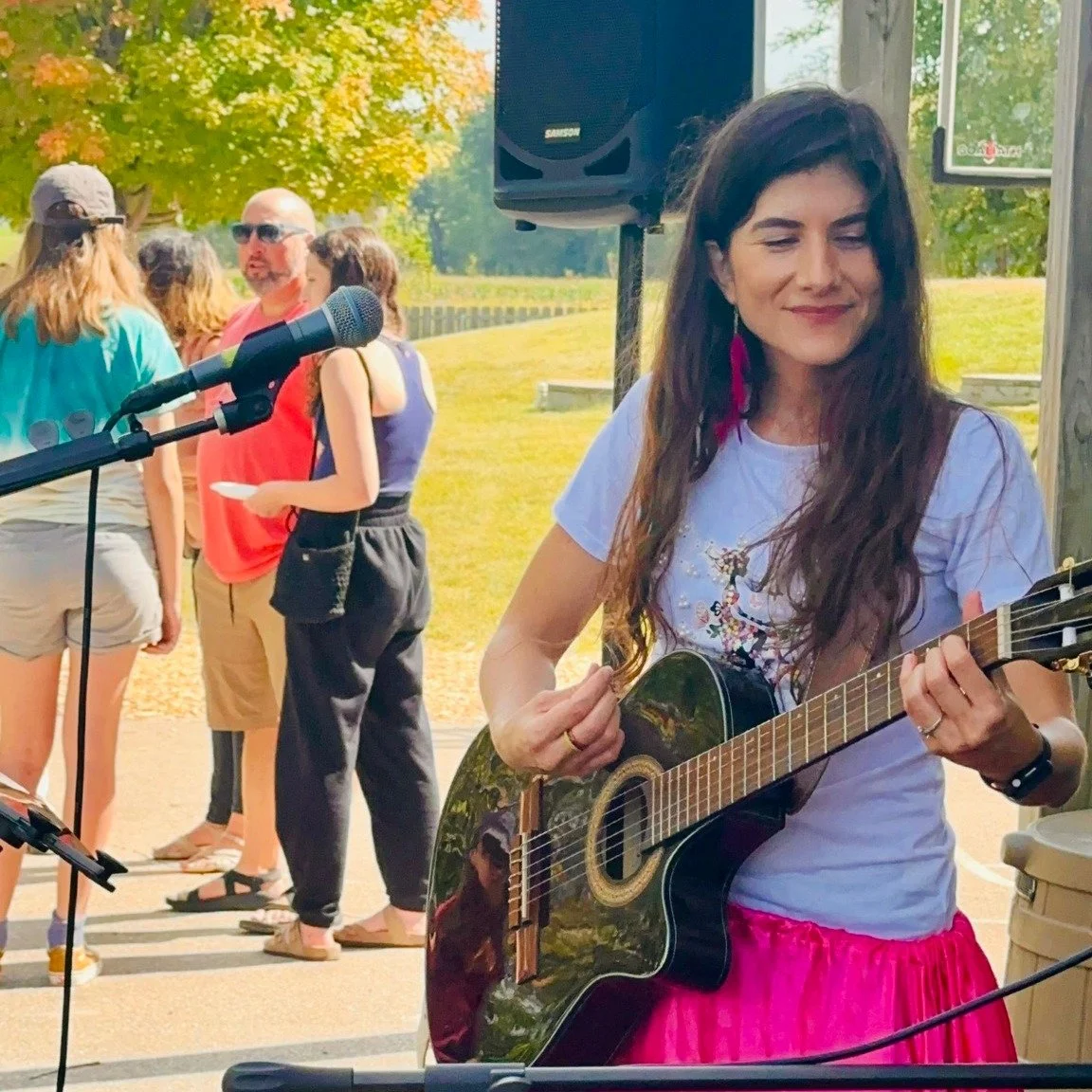 This Saturday August 23rd, I will be performing at Schuster's Farm. https://schustersfarm.com/angela-puerta/
Get lost in an 8 acre corn maze. There are 14+ acres of pumpkins to pick,  70+ attractions and lots of farm animals. Explore the Haunted Fore