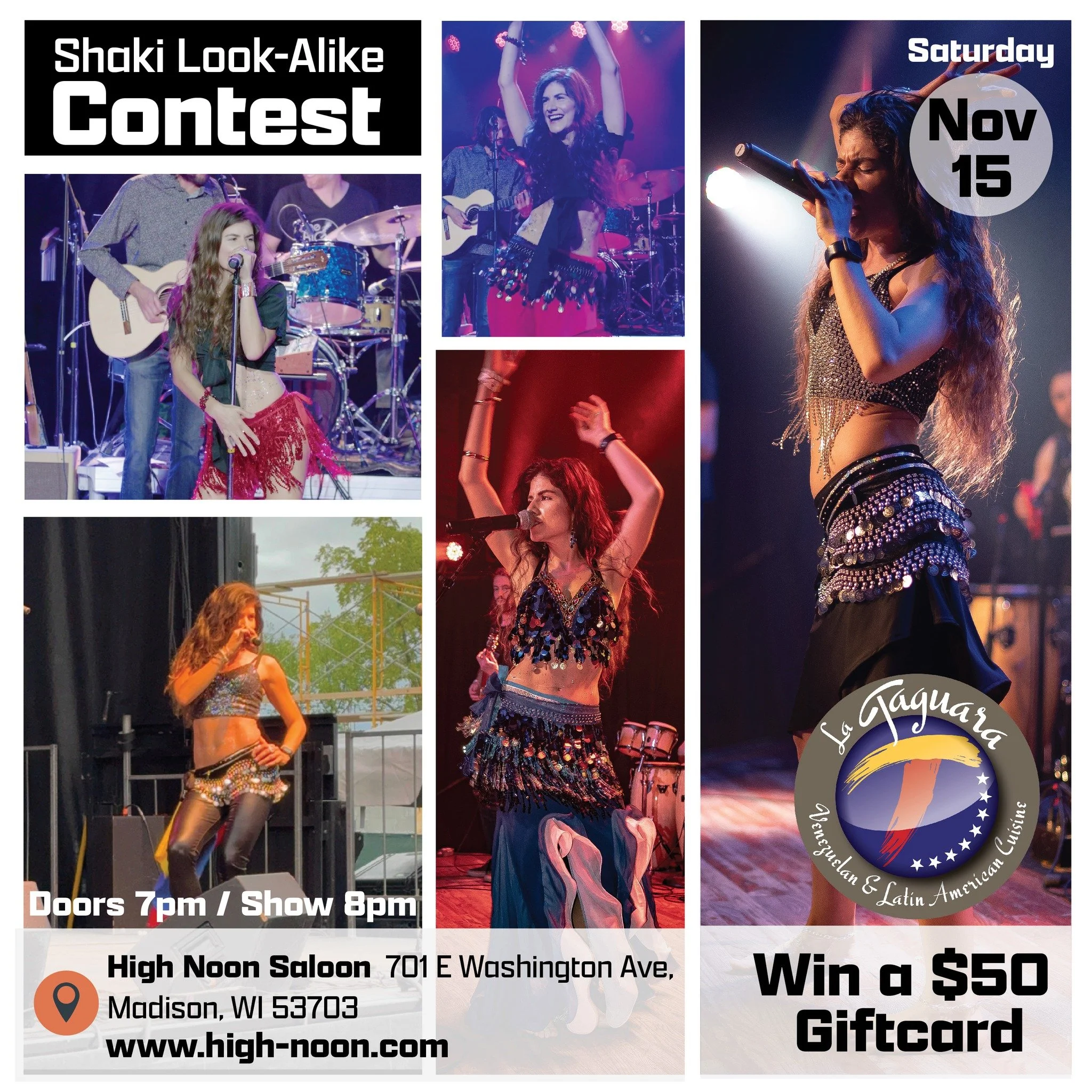 🔥 Madison! Get ready! 🔥
This Nov 15 at 7pm at the High Noon Saloon, my Hips Don&rsquo;t Like &ndash; Shakira Tribute Band is bringing the energy, the dancing, and&hellip; a little friendly competition. 💃✨
We&rsquo;re hosting our first-ever Shaki L