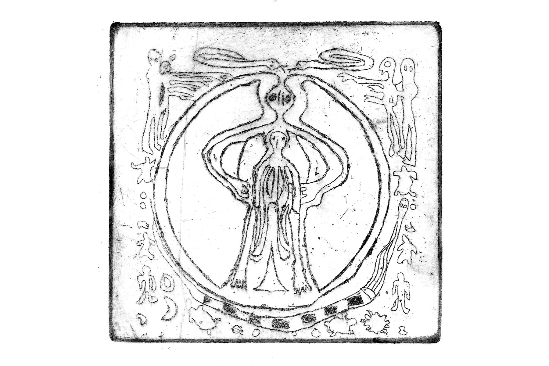 intaglio copper etching print