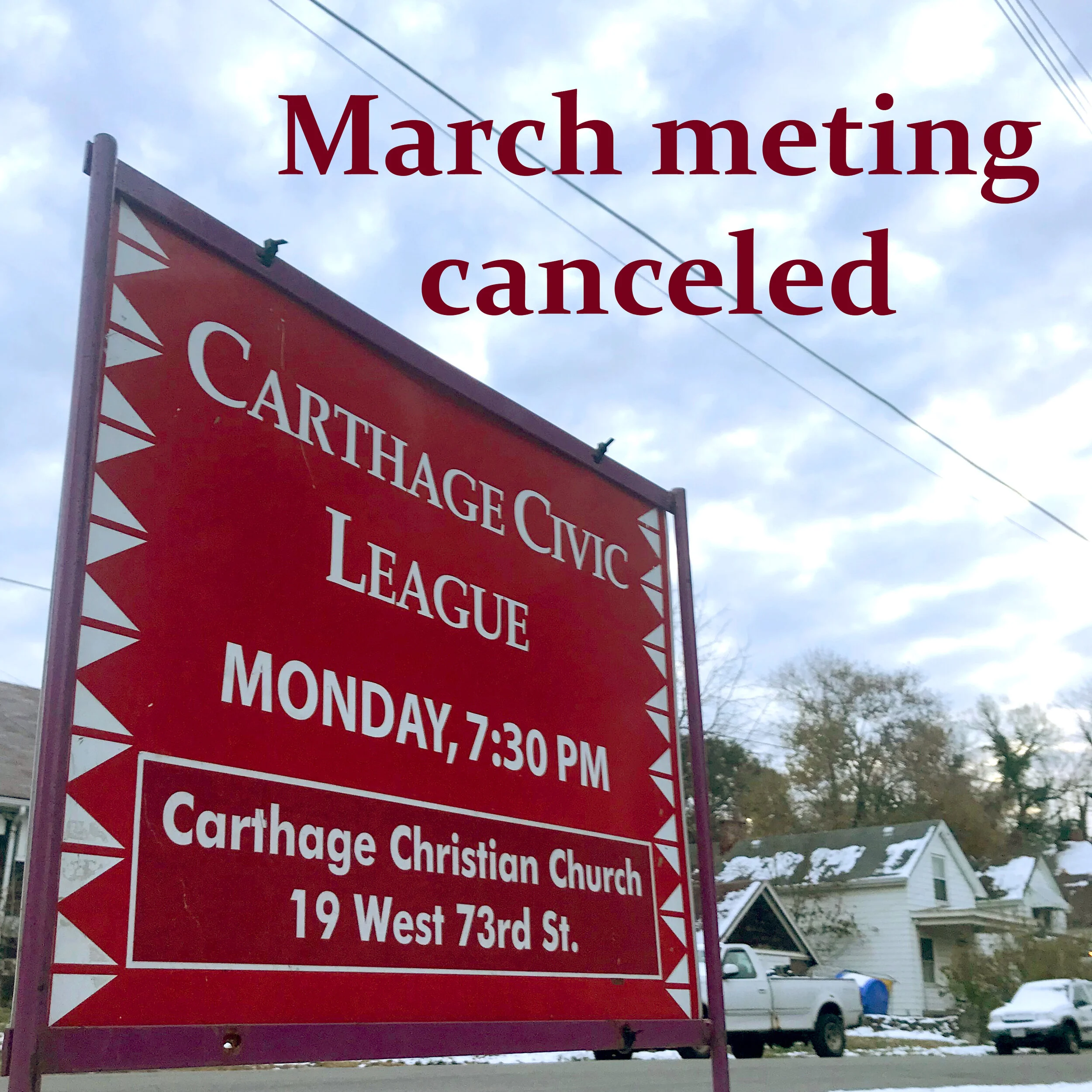 March CCL Meeting Postponed