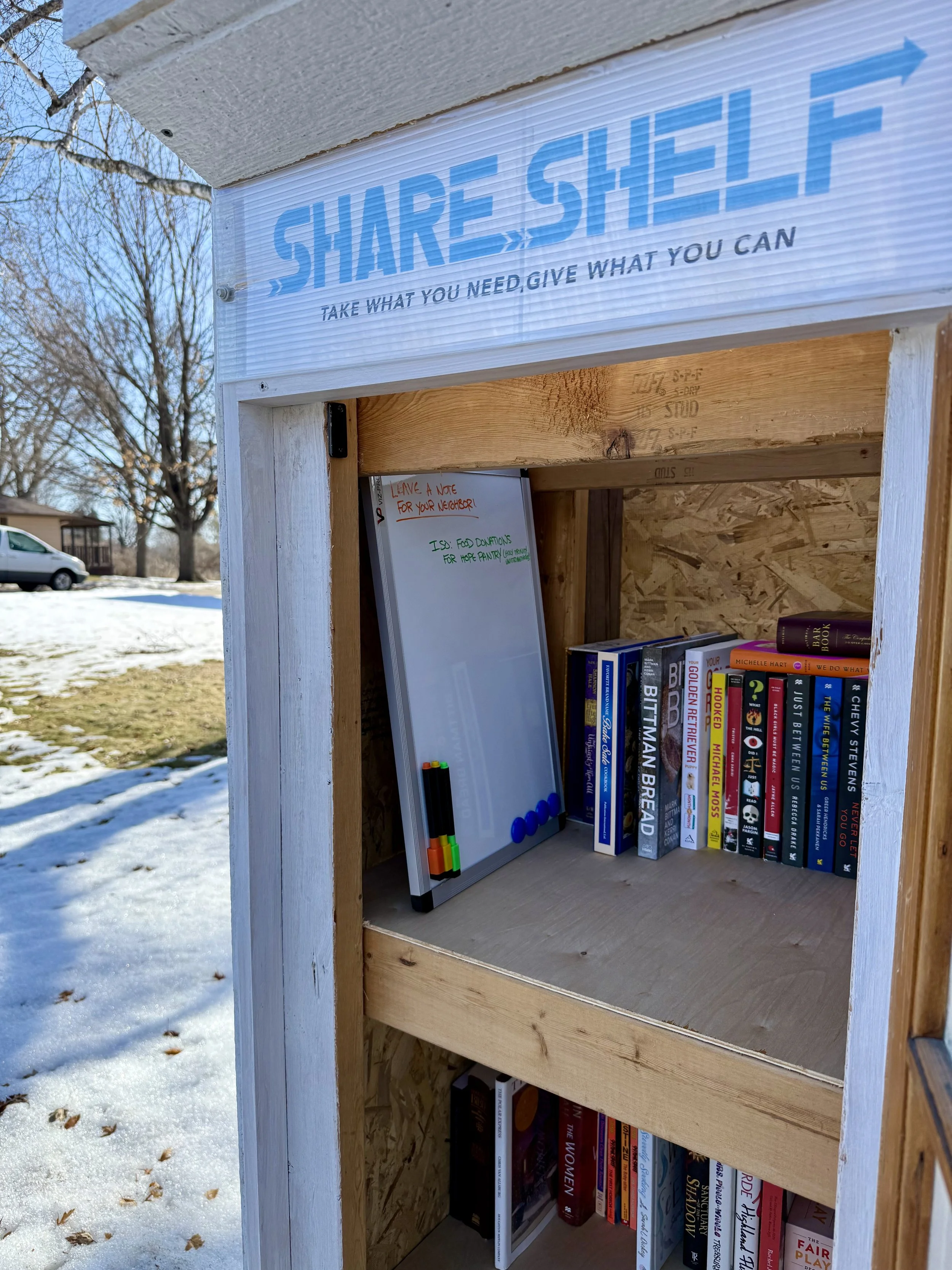little library, gift economy, gifting, community board, sharing space, curbside library