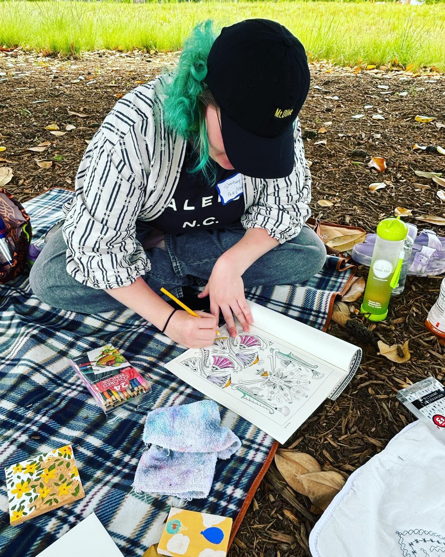 Today was beautiful weather for making art! Come see us at our next meeting at the end of May!!