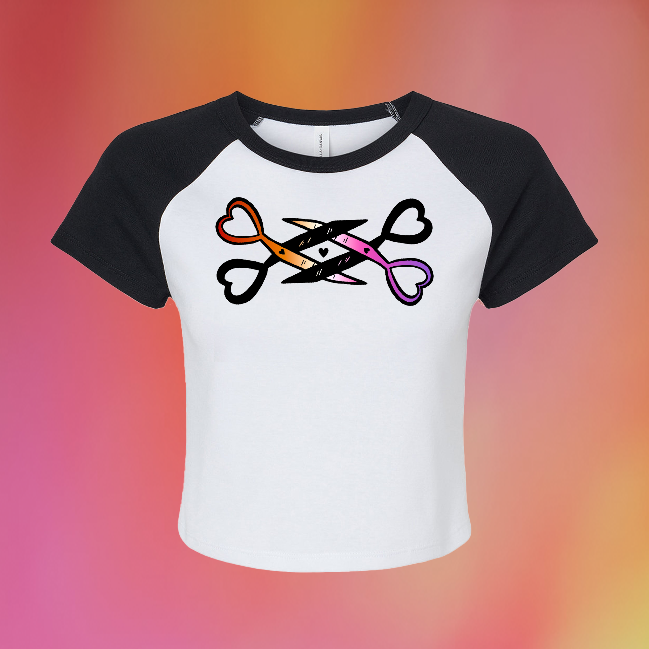 SAPPHIC EDITION Scissoring Raglan Baby Tee