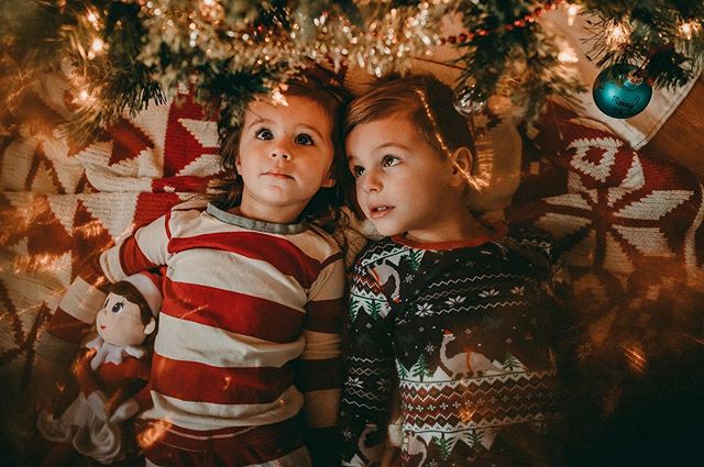 Trying my best to soak up all the Christmas spirit with these two this year. The small stuff included, like laying under the tree and looking at the lights. It&rsquo;s really easy to get caught up in all that&rsquo;s going on during the holidays and 