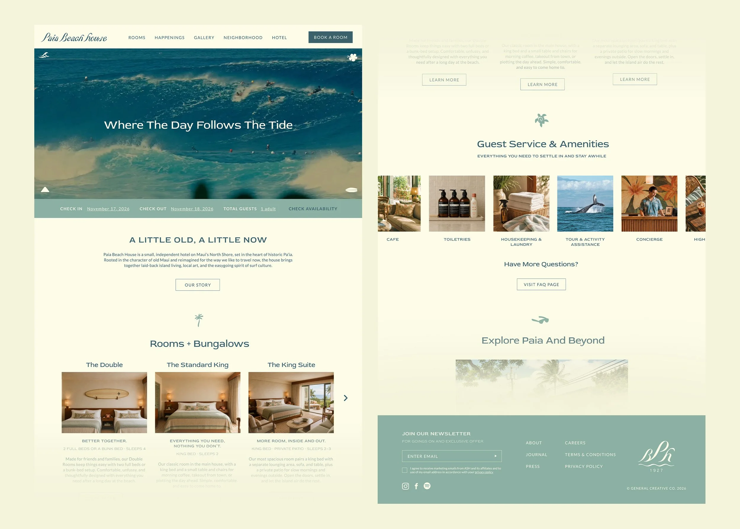 boutique hotel website design