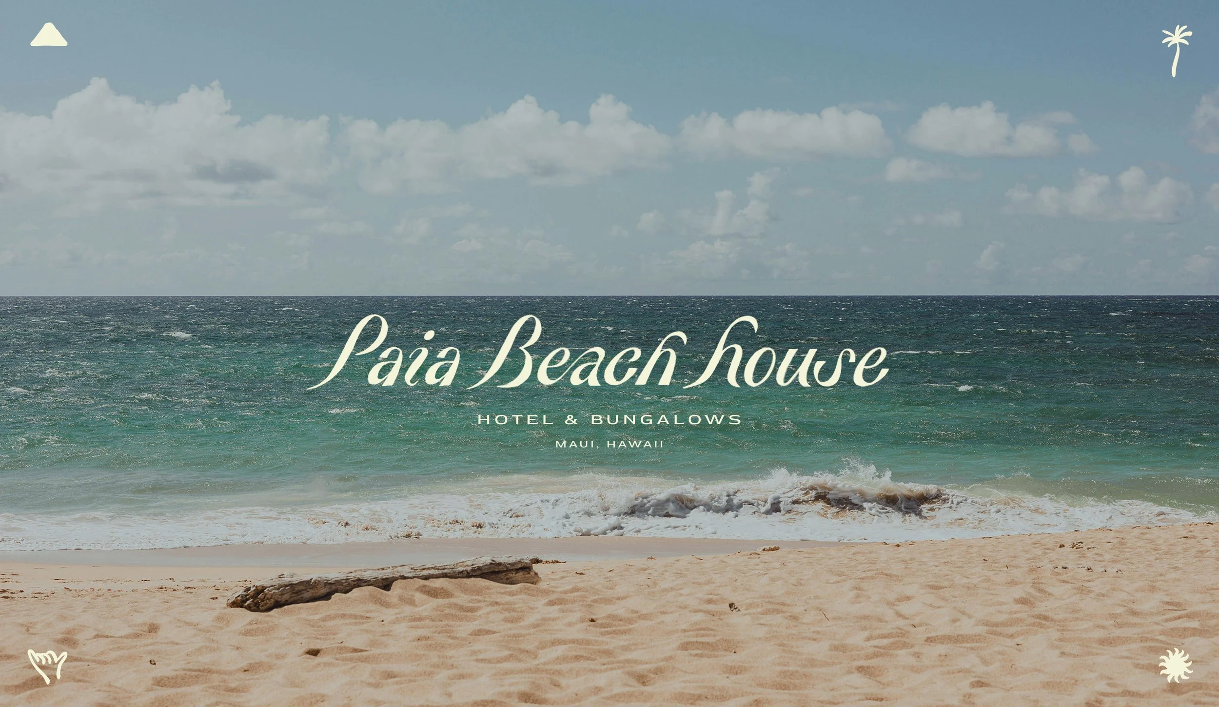Paia Beach House boutique hotel brand identity and logo
