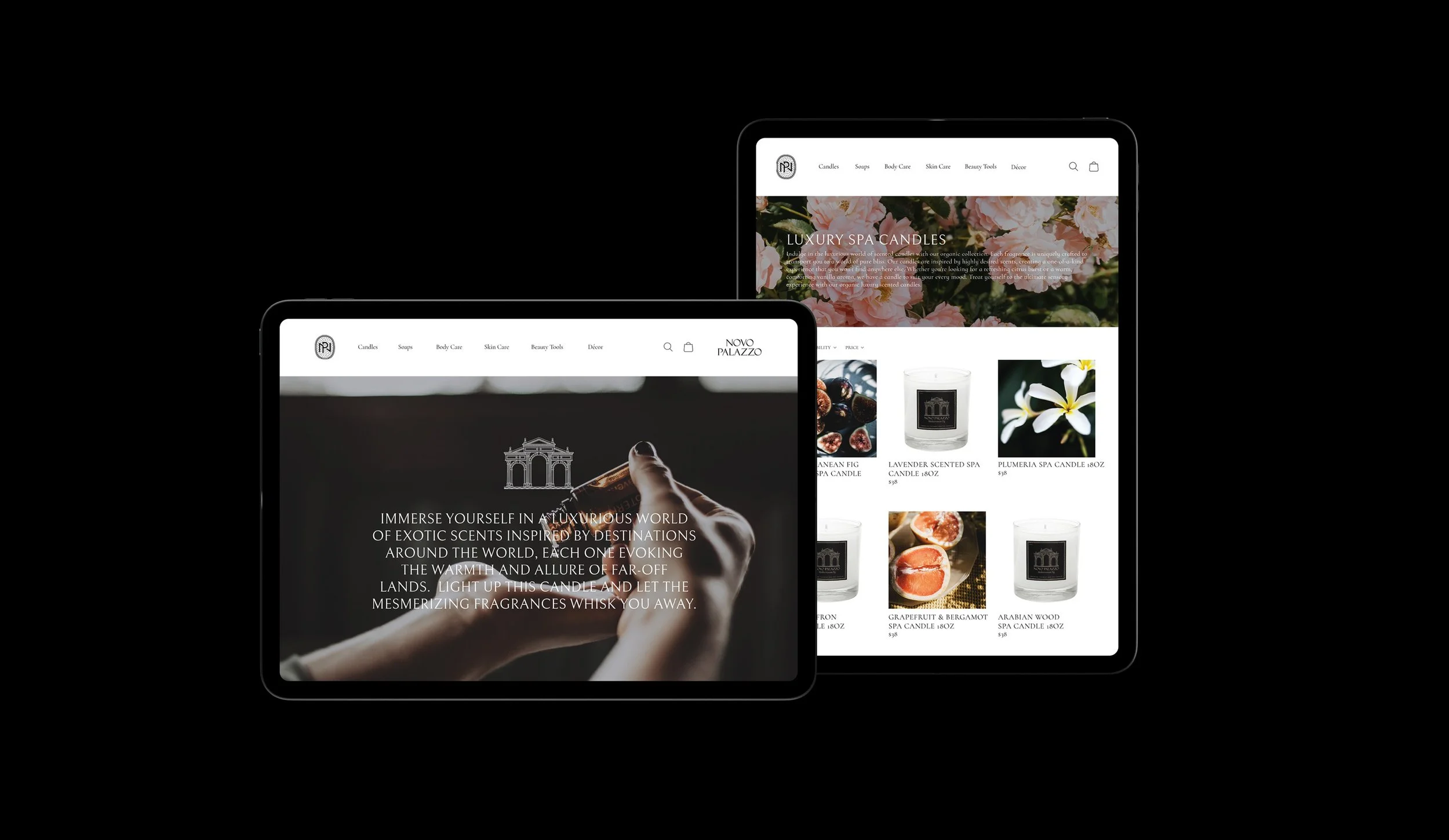 website design direction for Novo Palazzo