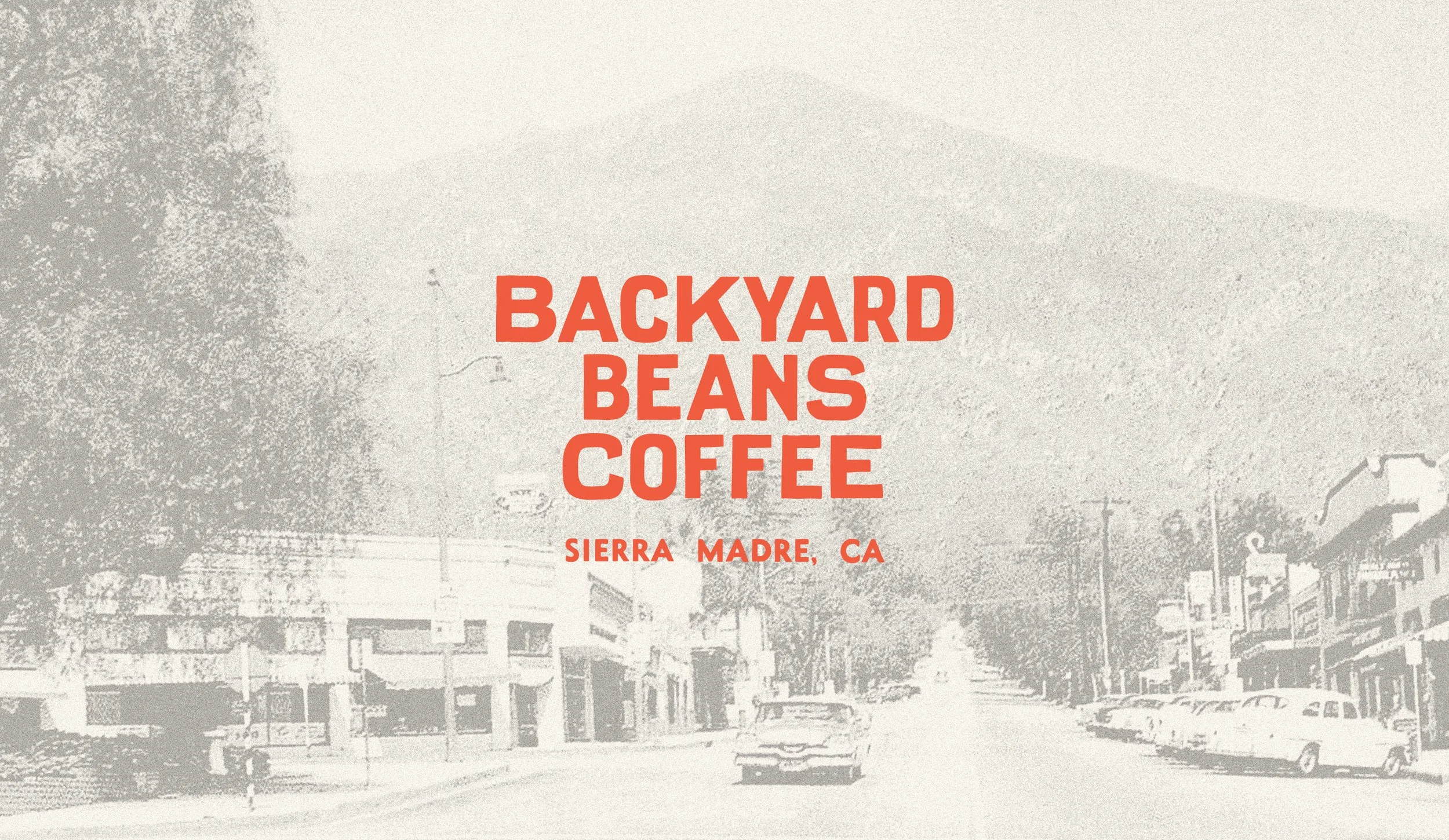 Custom hand-lettered logo design for Backyard Beans Coffee located in Sierra Madre, CA