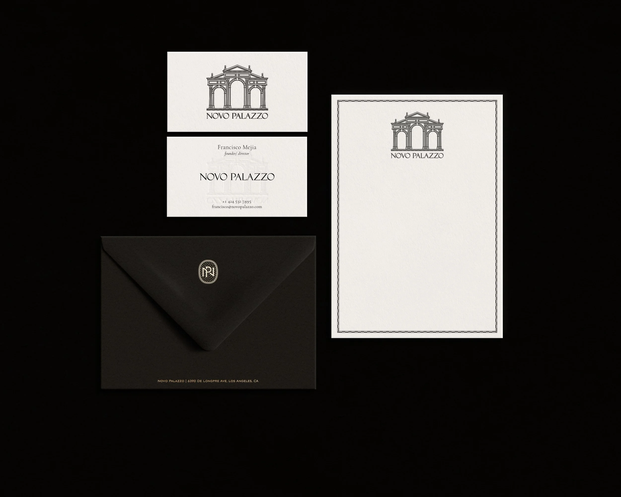Brand collateral design for Novo Palazzo