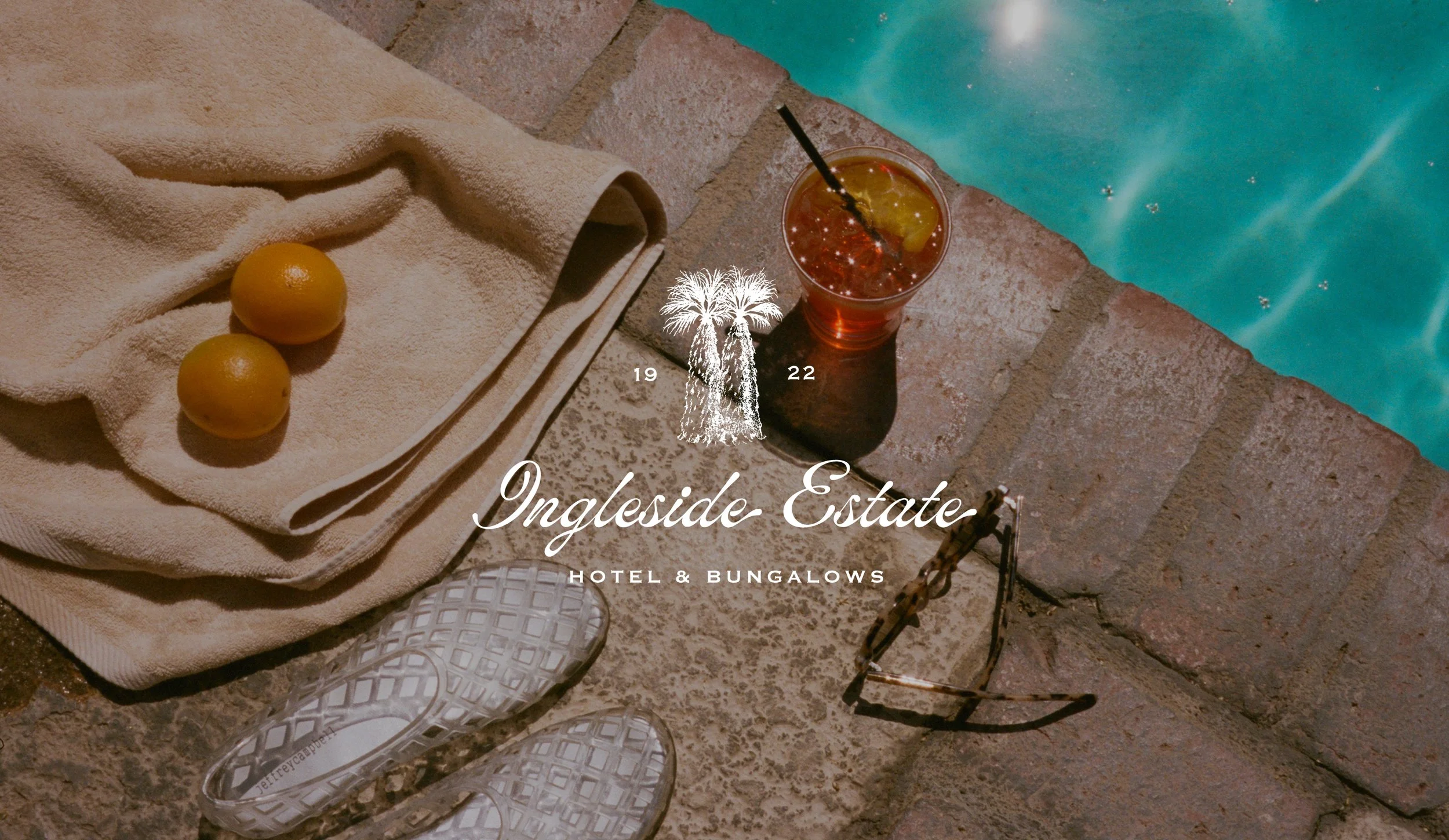 A Logo Design with palm tree illustration for Ingleside Estate in Palm Springs, CA
