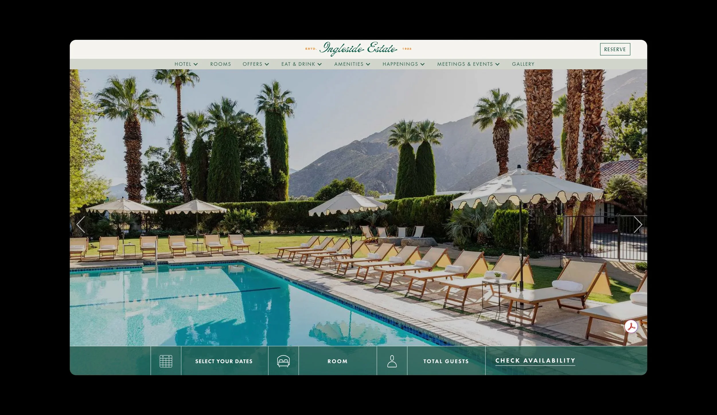 Ingleside Estate website design