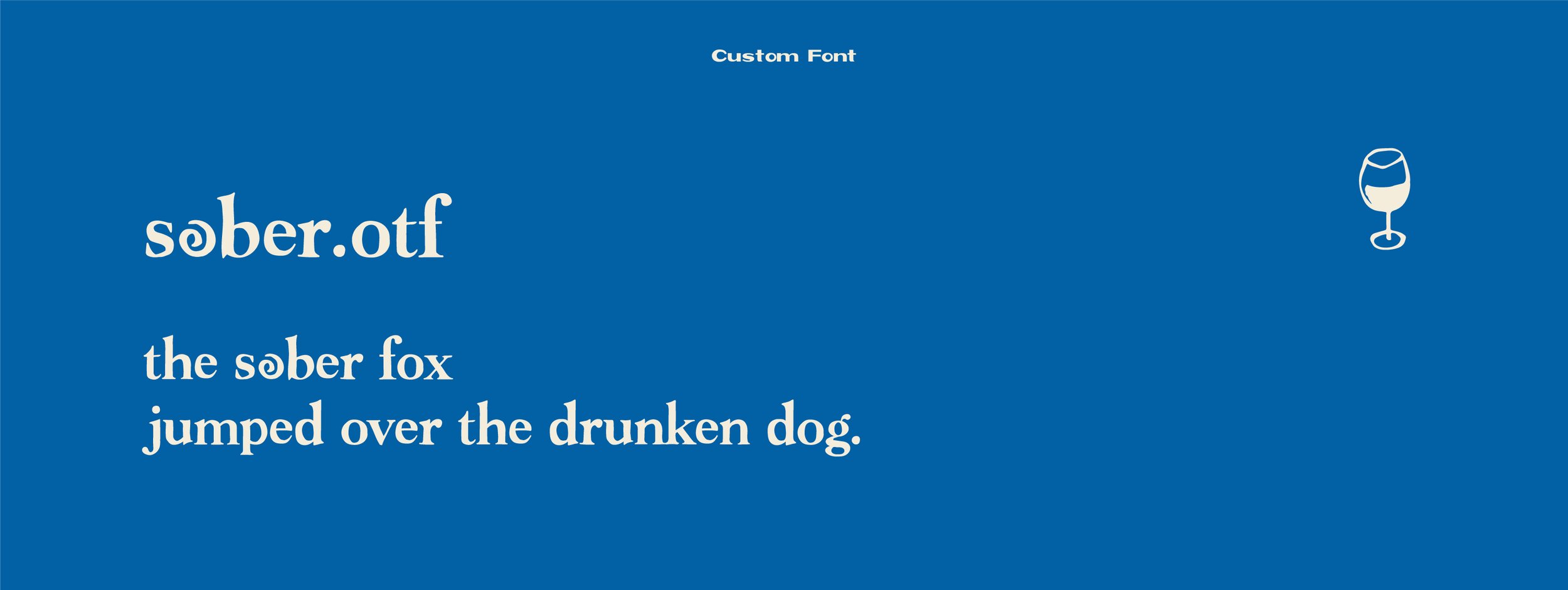 custom font design for beer bar "Sober"