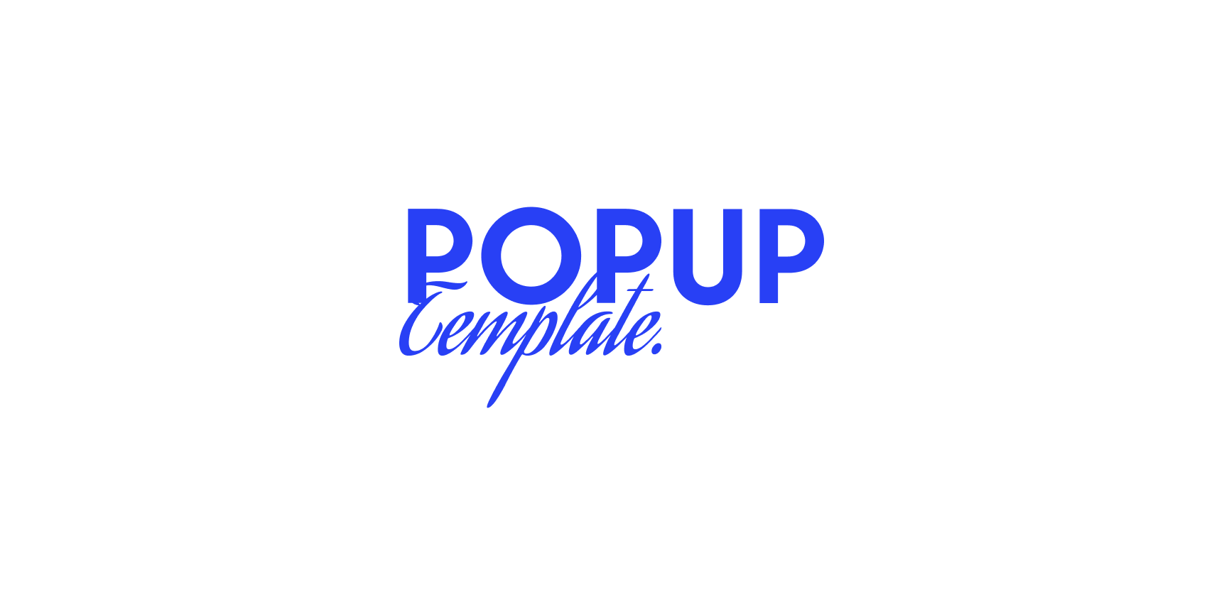 Pop-up template design