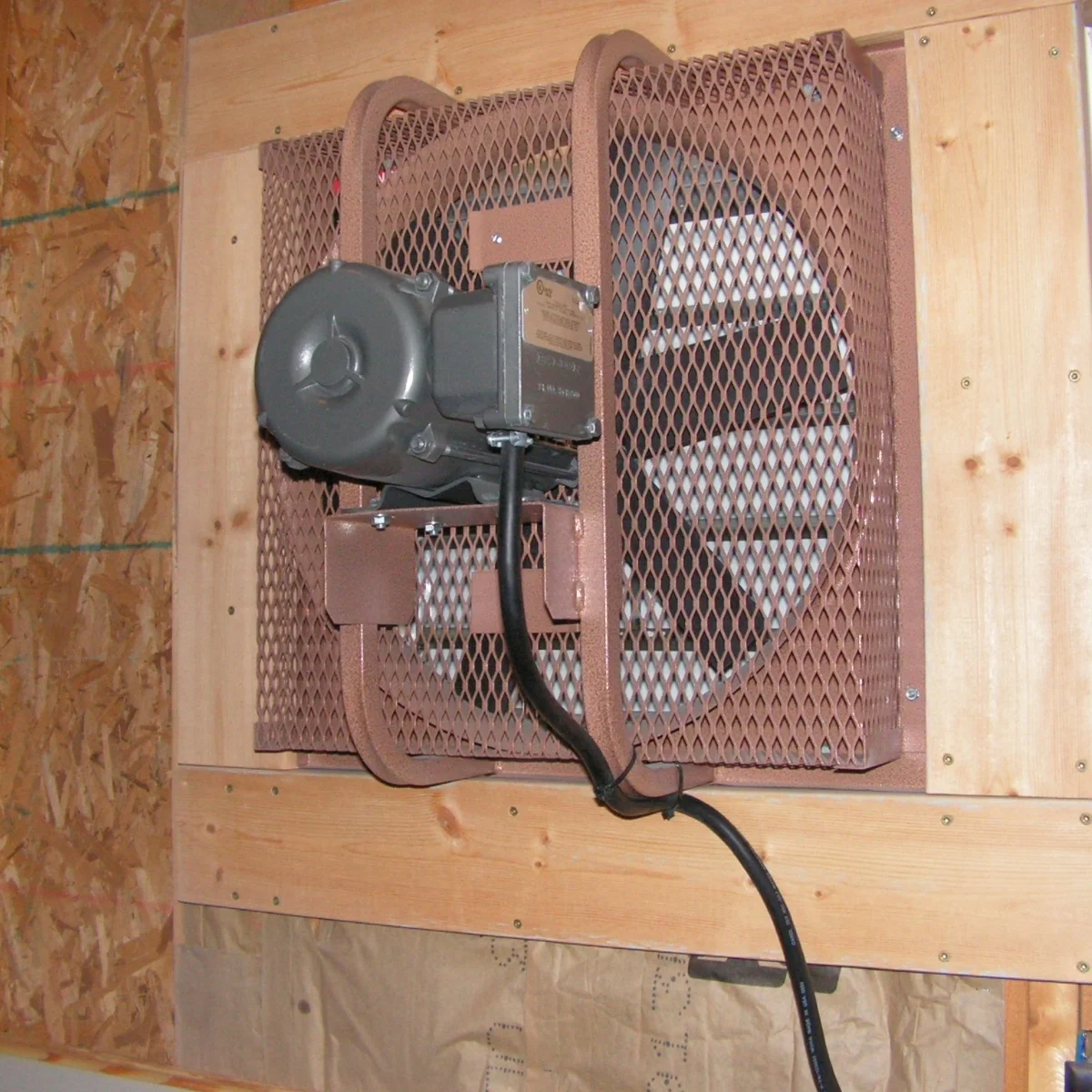 This simple fan can pull CO2 and other pollutants out of the attached garage.