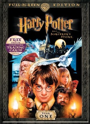 Harry Potter and the Sorcerer's Stone Full-Screen Edition DVD with Collectible Trading Cards