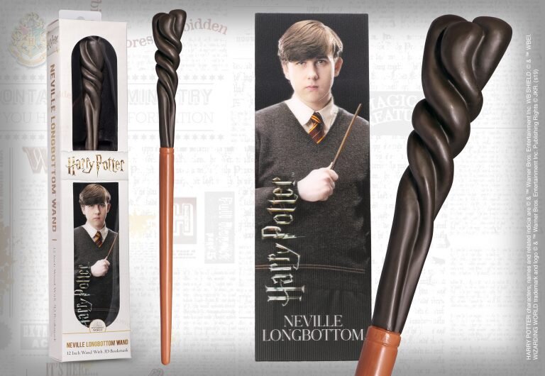 Neville Longbottom magic Wand replica with box cosplay prop Harry Potter UK 
