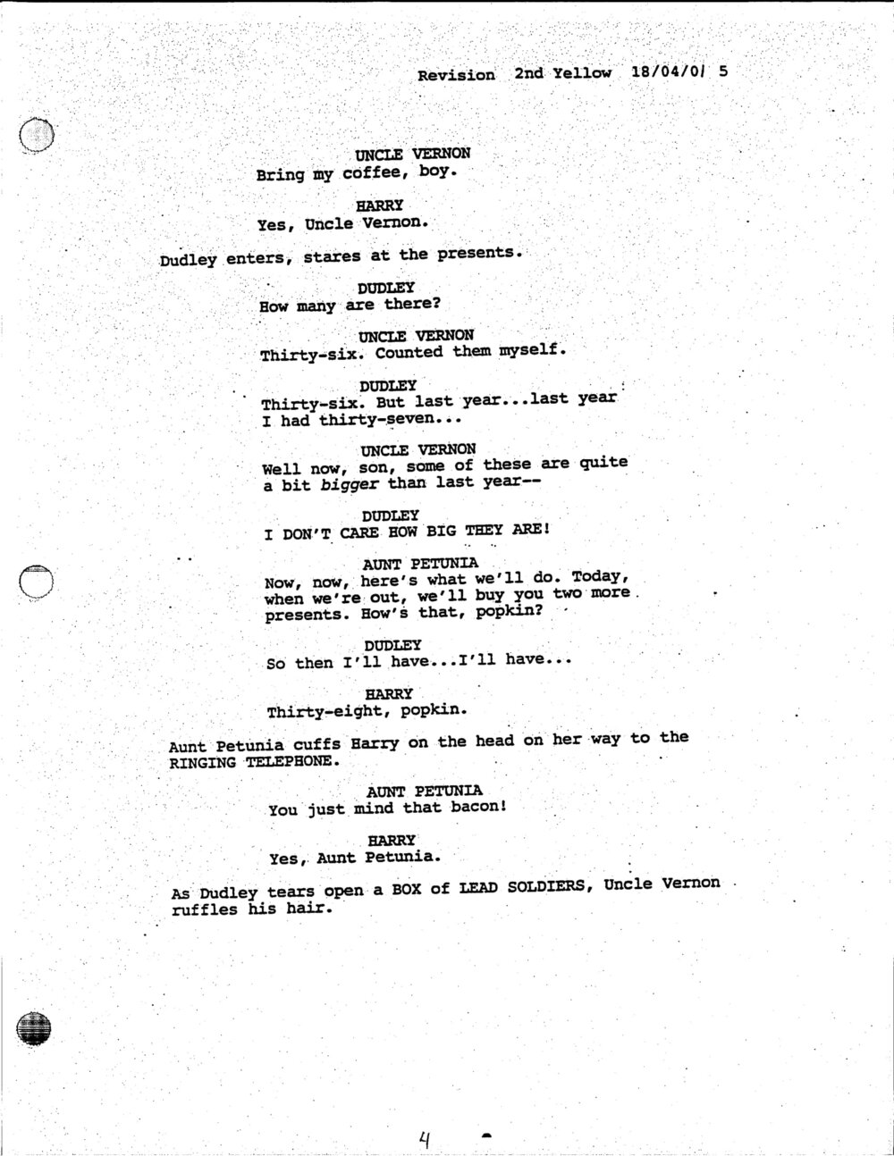 More conversation in Privet Drive before the Zoo - Script Page 5.jpg