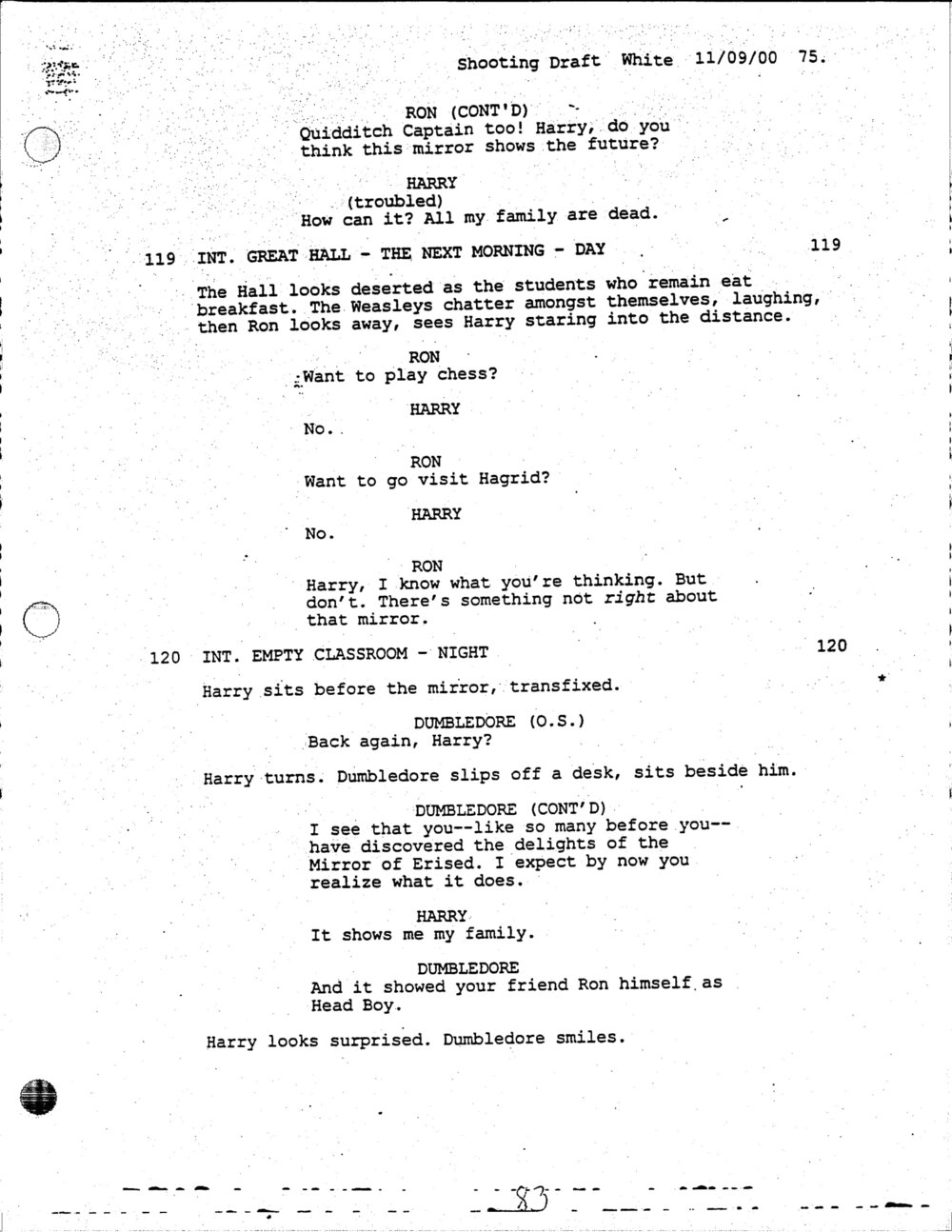 Extended Mirror of Erised Scene - Script Page 84.jpg