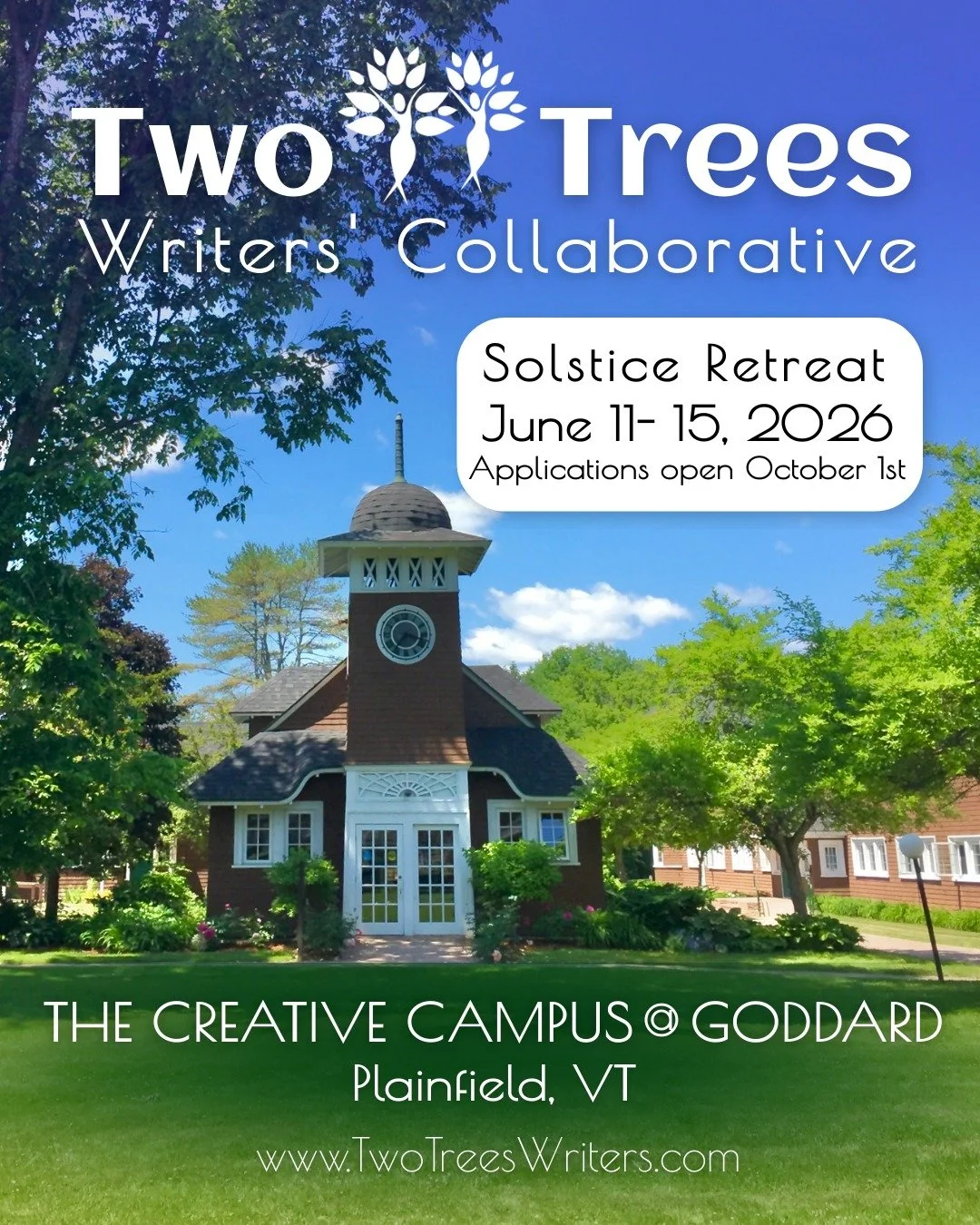 Great news for all my Goddard folks-- we're back! Well, not back as a school, but as a five day creative retreat!

Writers and creative souls, come join me, Rahna Reiko Rizzuto, and Elena Georgiou for a summer creativity camp experience on the old Go