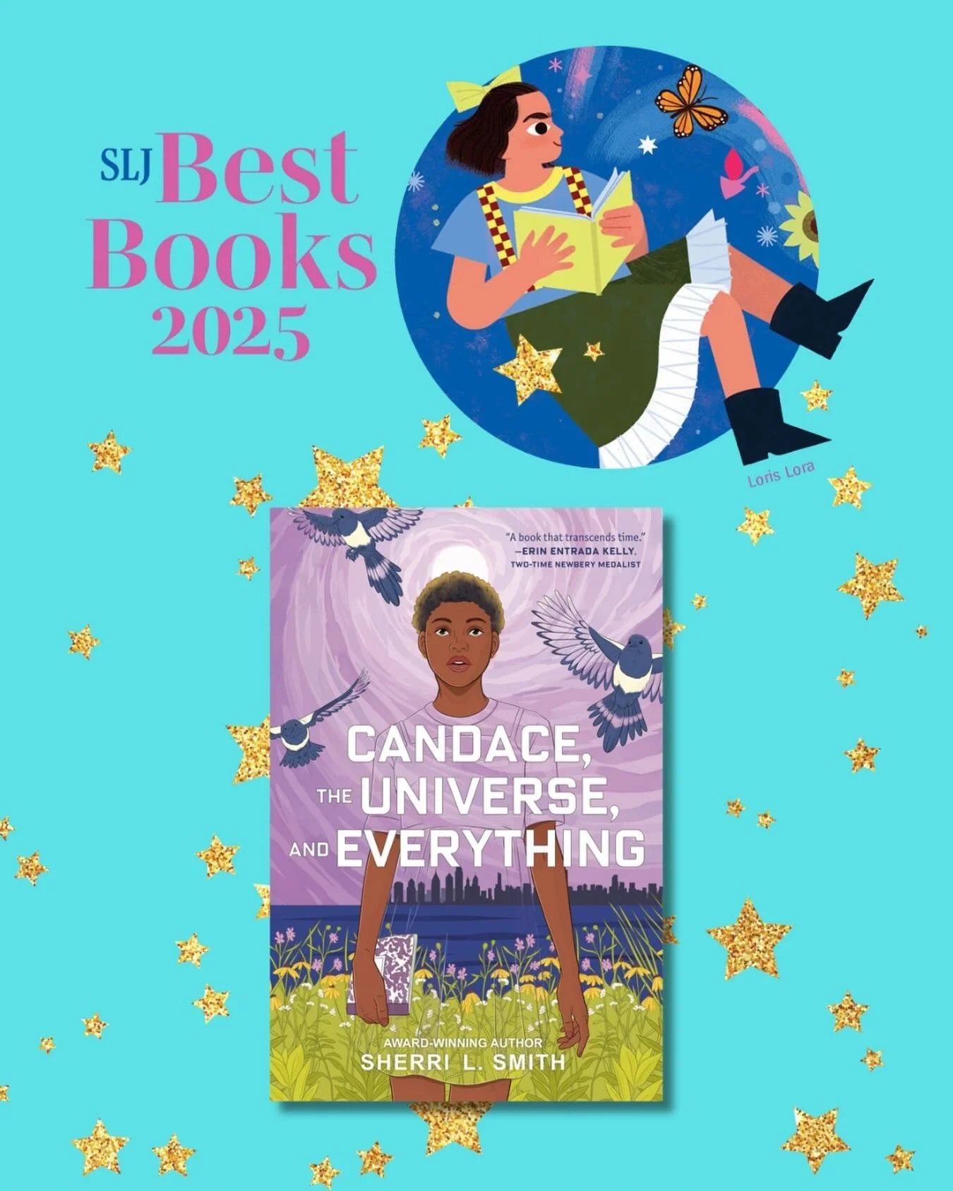 Absolutely delighted to see CANDACE, THE UNIVERSE, AND EVERYTHING is a School Library Journal Best Book of 2025!  It is such an honor to be seen by the heroes of the book world.  Thank you ,SLJ! 

#slj #bestbooks2025 #middlegrade