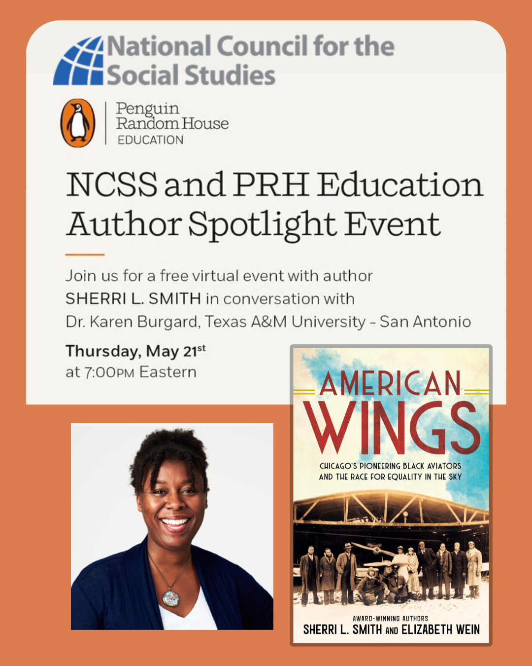 ONLINE:  NCSS and PRH Education Author Spotlight with  Sherri L. Smith