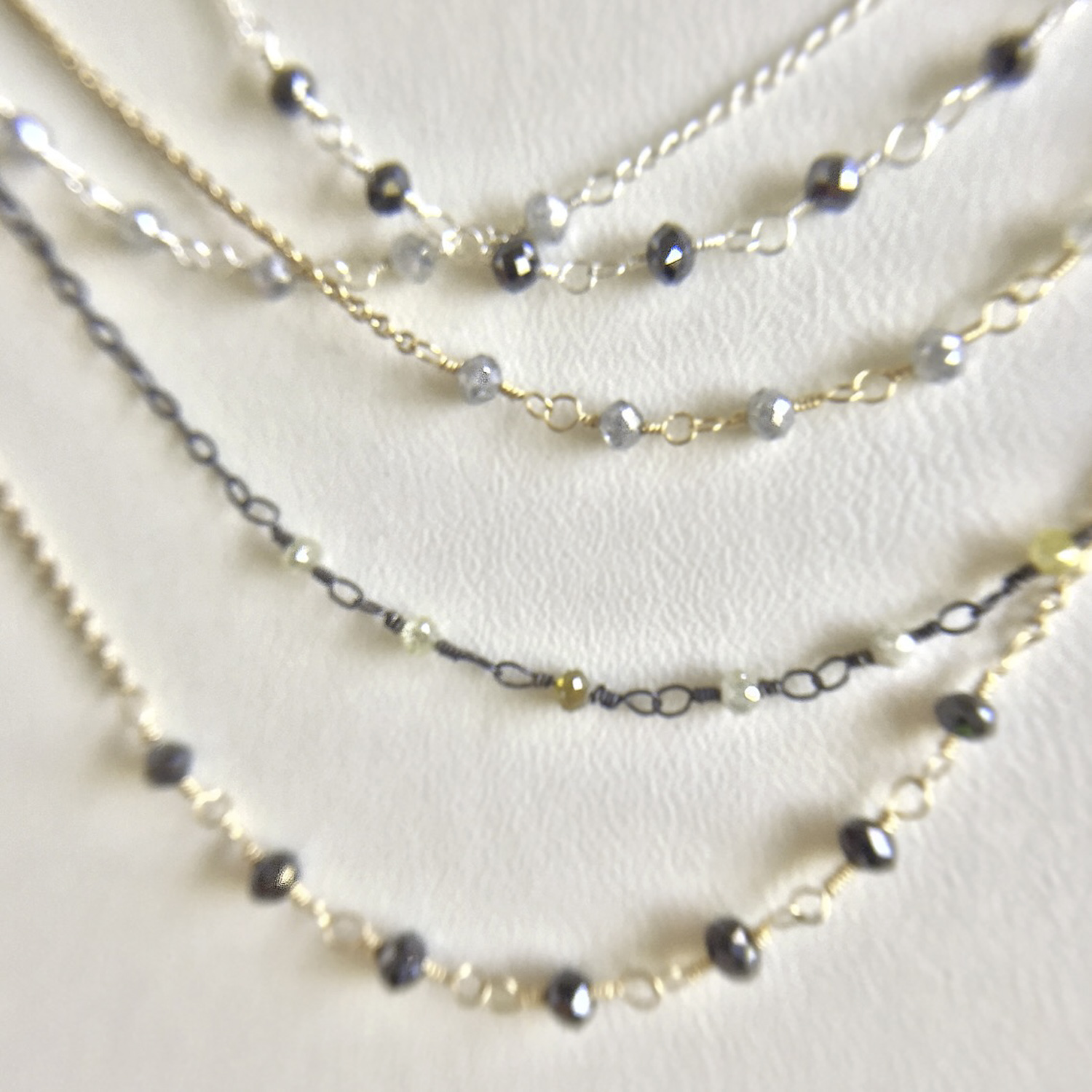 Diamond Bead Necklaces