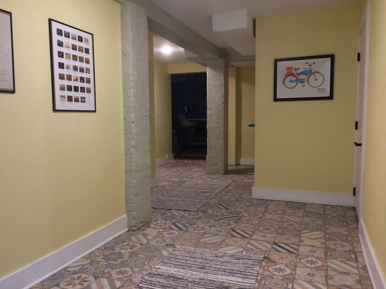 Basement floor with ditra uncoupling membrane in north Park Hill neighborhood, Denver.