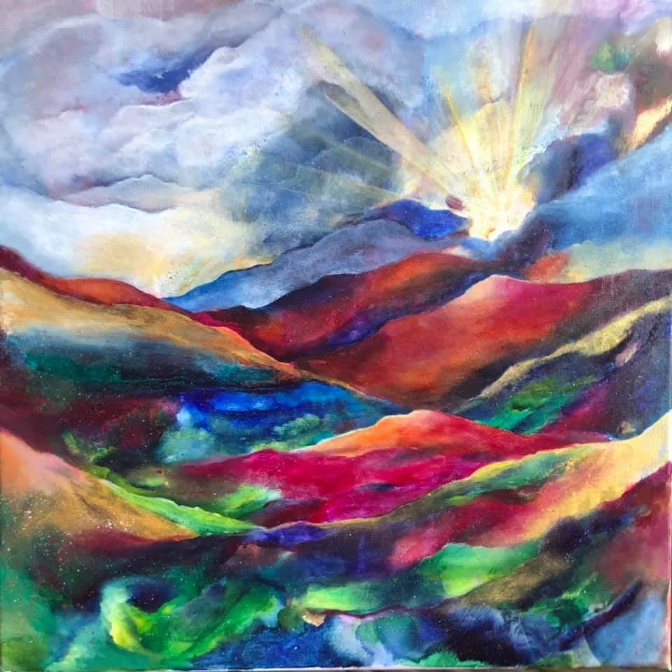 painting mountain sun rays.jpeg