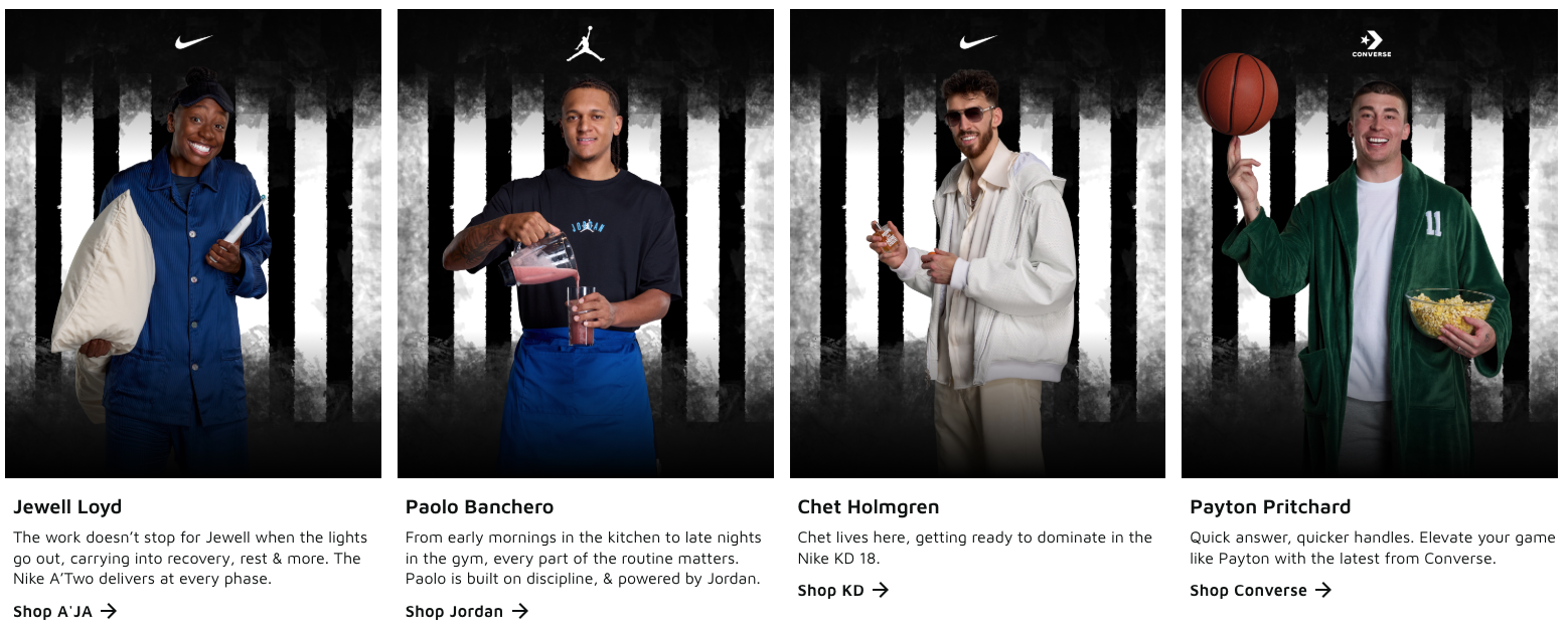 Payton Pritchard, Paolo Banchero, Chet Holmgren, and Jewell Loyd for Foot Locker Hoops Lives Here