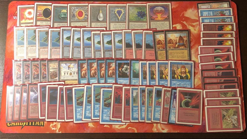 The cherished and beautiful “counterburn” deck Nick plays in Old School Magic events
