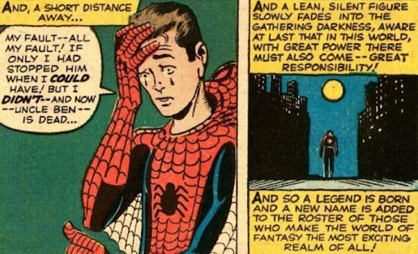 In Spider-Man: Into the Spider-Verse (2018), you can see a comic that is a  direct reference to Spider-man's first appearance in print form (Amazing  Fantasy #15, released in 1962). : r/MovieDetails