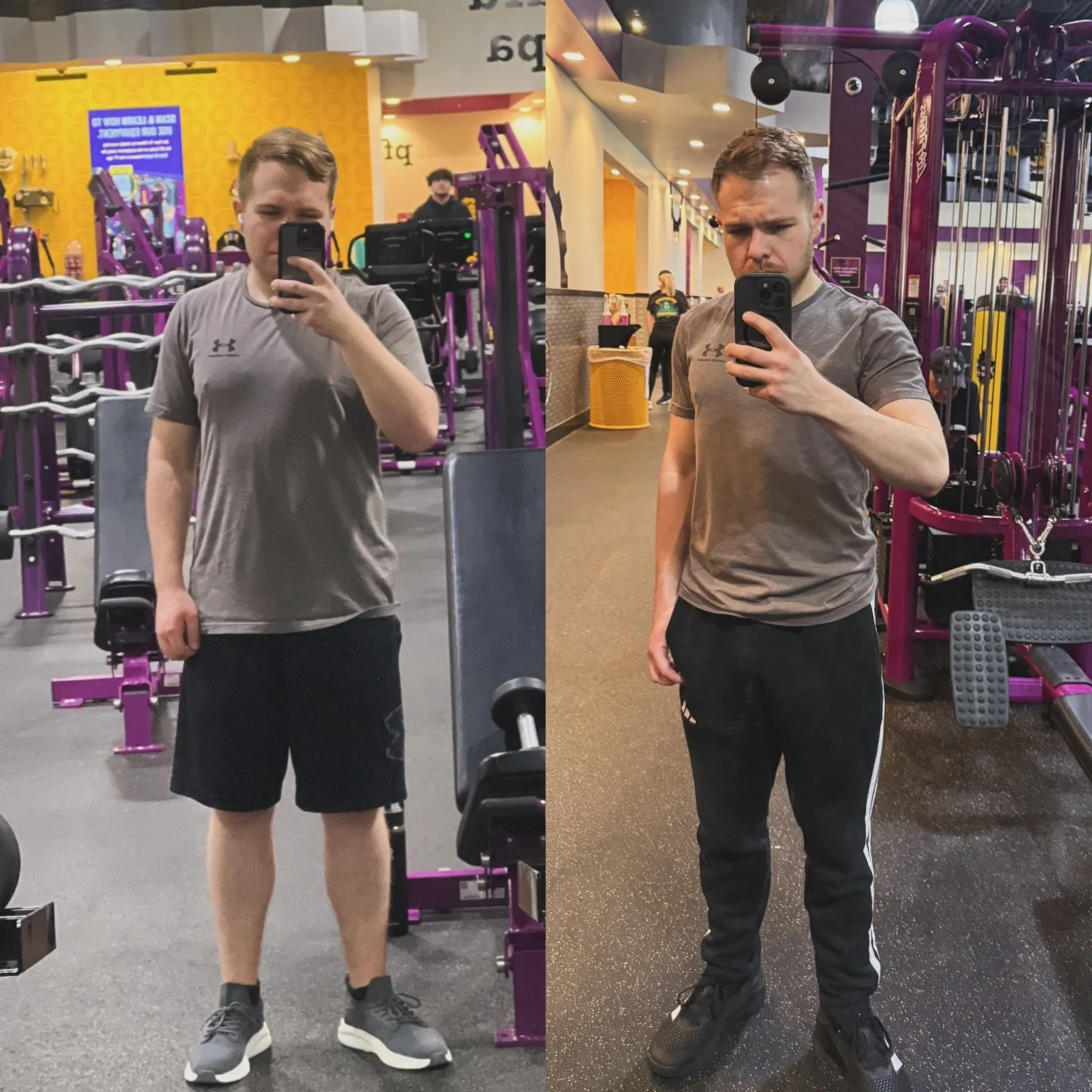 It&rsquo;s crazy the difference a year makes&hellip;

February 18, 2025 vs 2026
Down 25lbs (likely down 27-32lbs of fat)
Down two shirt sizes (L ➡️ S)

No matter how small, you can make a difference!
All it takes is some strategy, discipline, and con