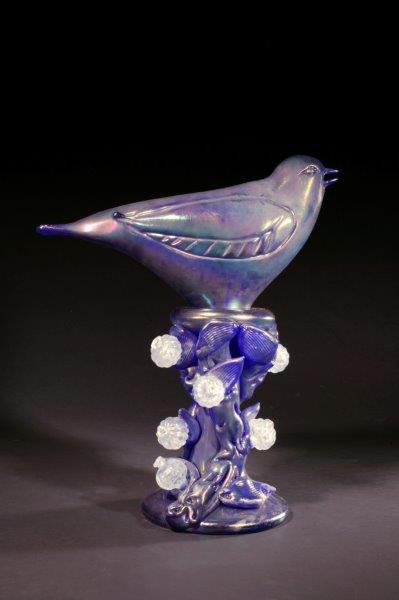 Iridescent Avian Respite Cobalt Crystal, 2016
