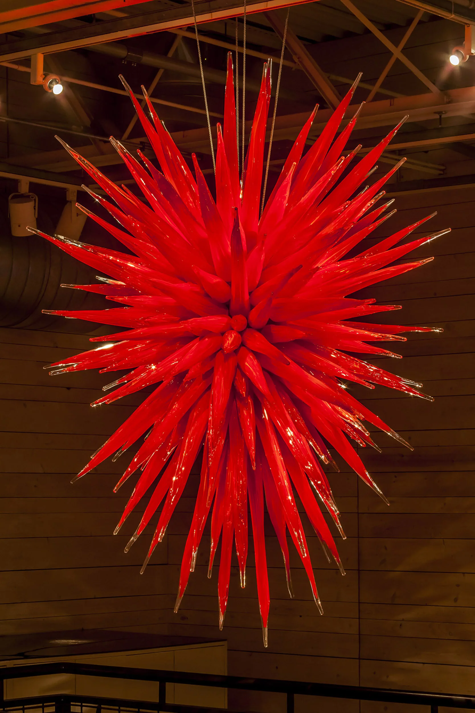 Red Icicle Chandelier