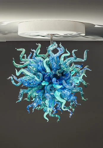 Teal and Blue Chandelier